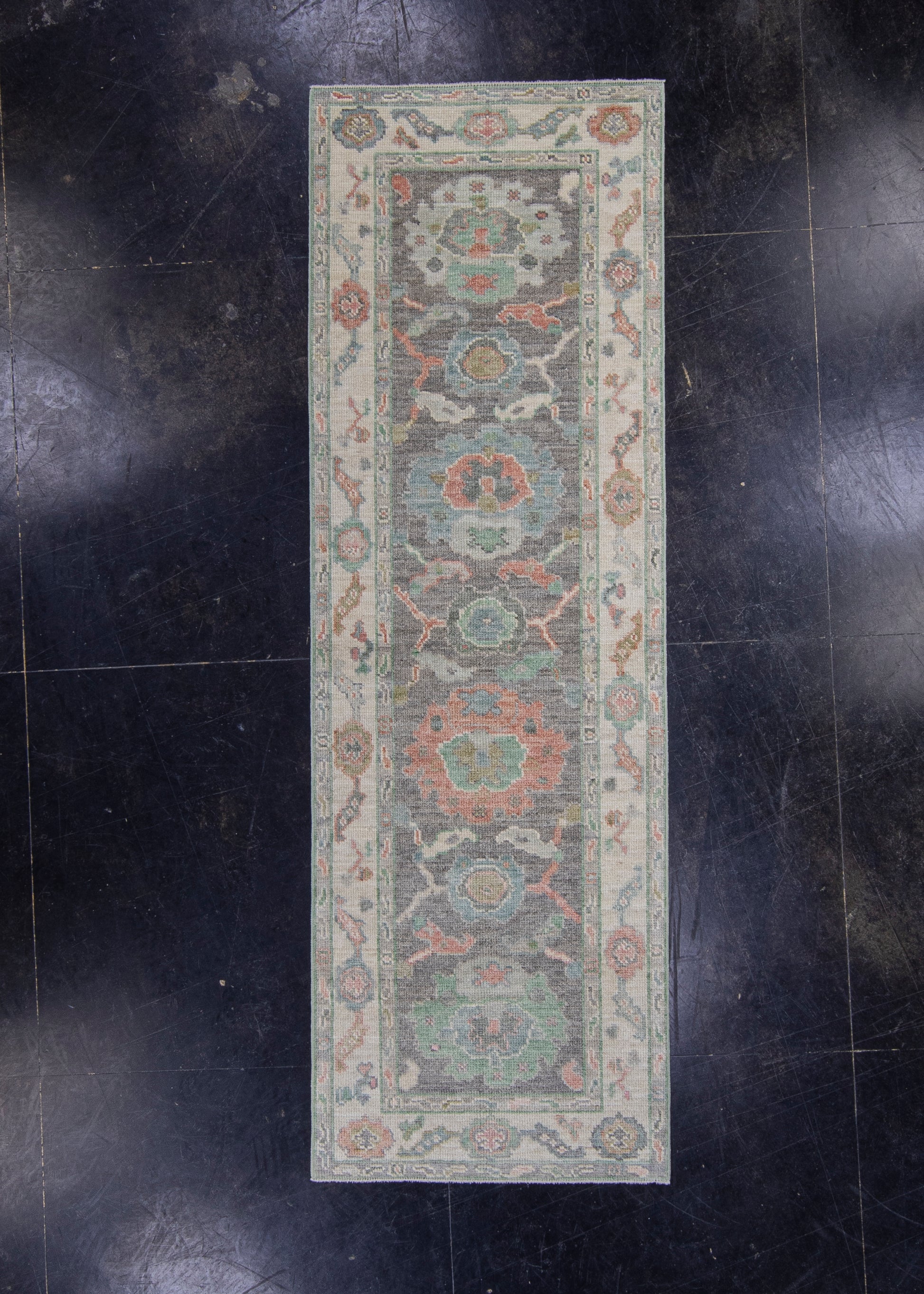 Turkish Oushak Runner Rug 2'8" x 8'1" #16417