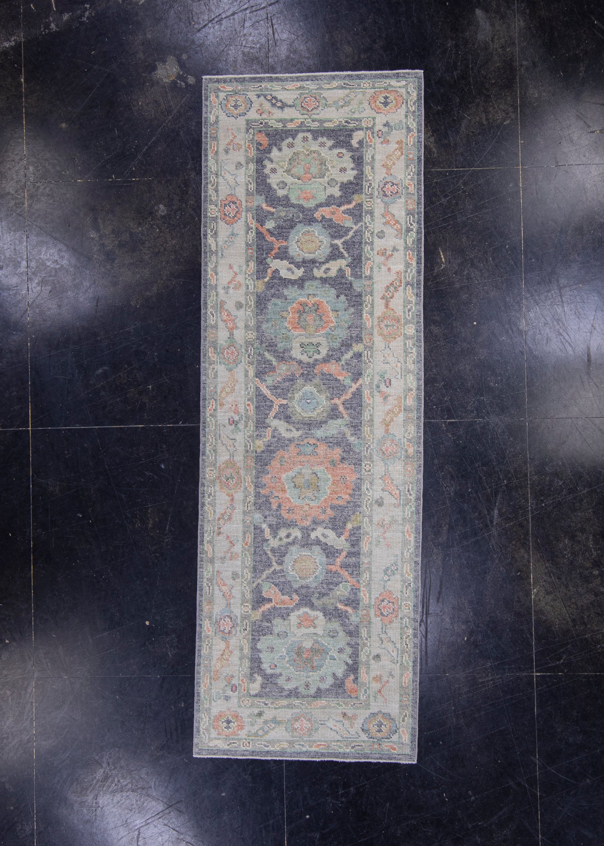 Turkish Oushak Runner Rug 2'8" x 8'2" #16152