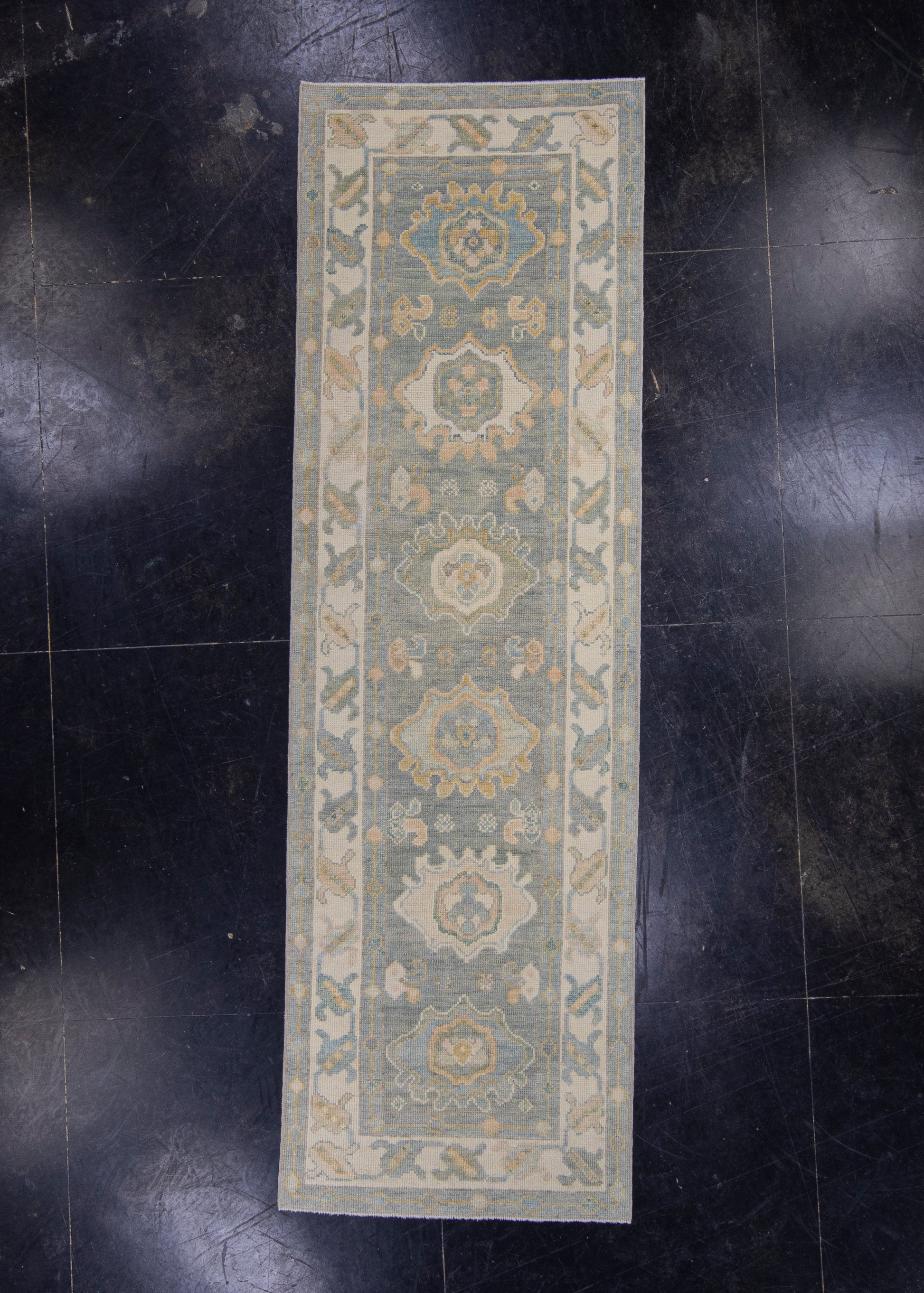 Turkish Oushak Runner Rug 2'10" x 9'1" #16641