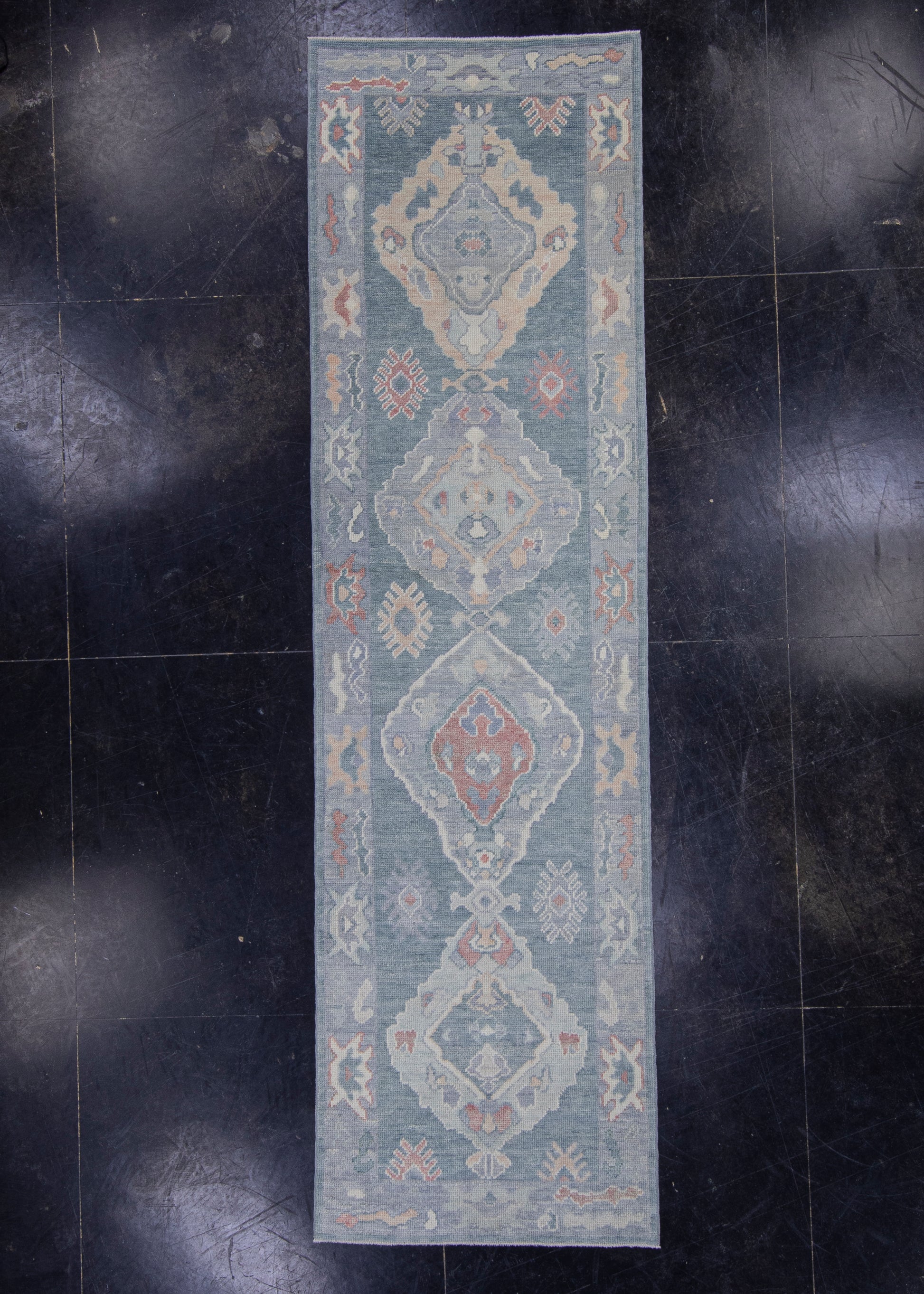 Turkish Oushak Runner Rug 2'9" x 9'11" #16604