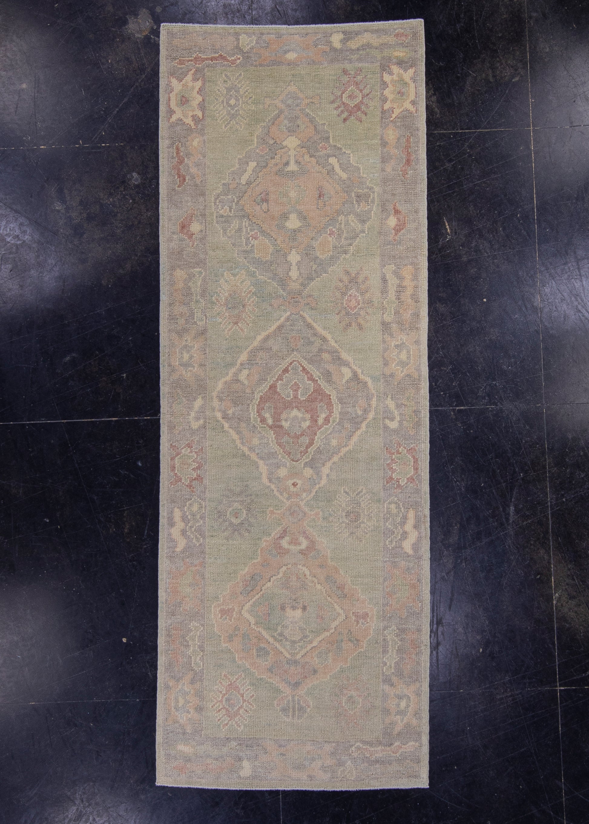 Turkish Oushak Runner Rug 2'11" x 8'2" #16606
