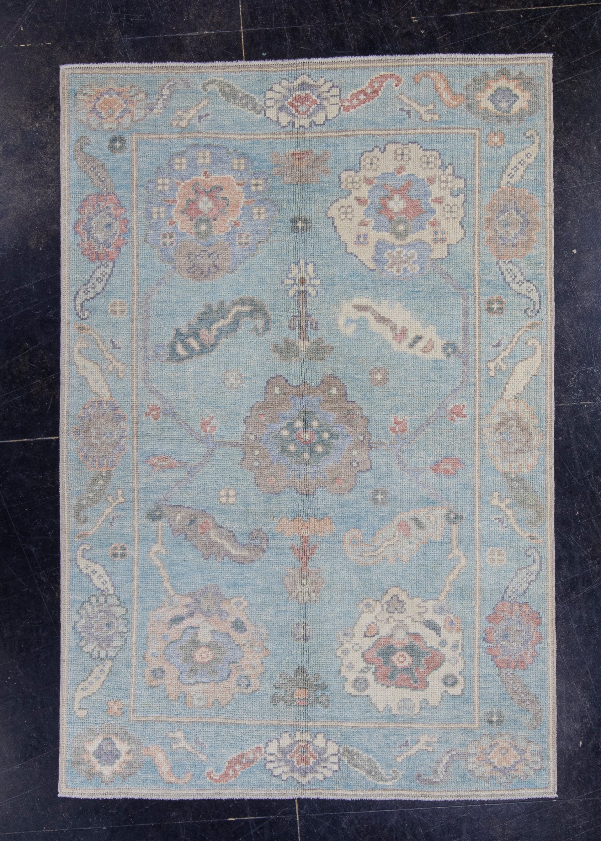 Turkish Oushak Rug 3'9" x 5'7" #16572