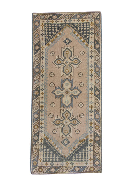Turkish Vintage Anatolian Runner Rug 2'7" x 5'10" #16799