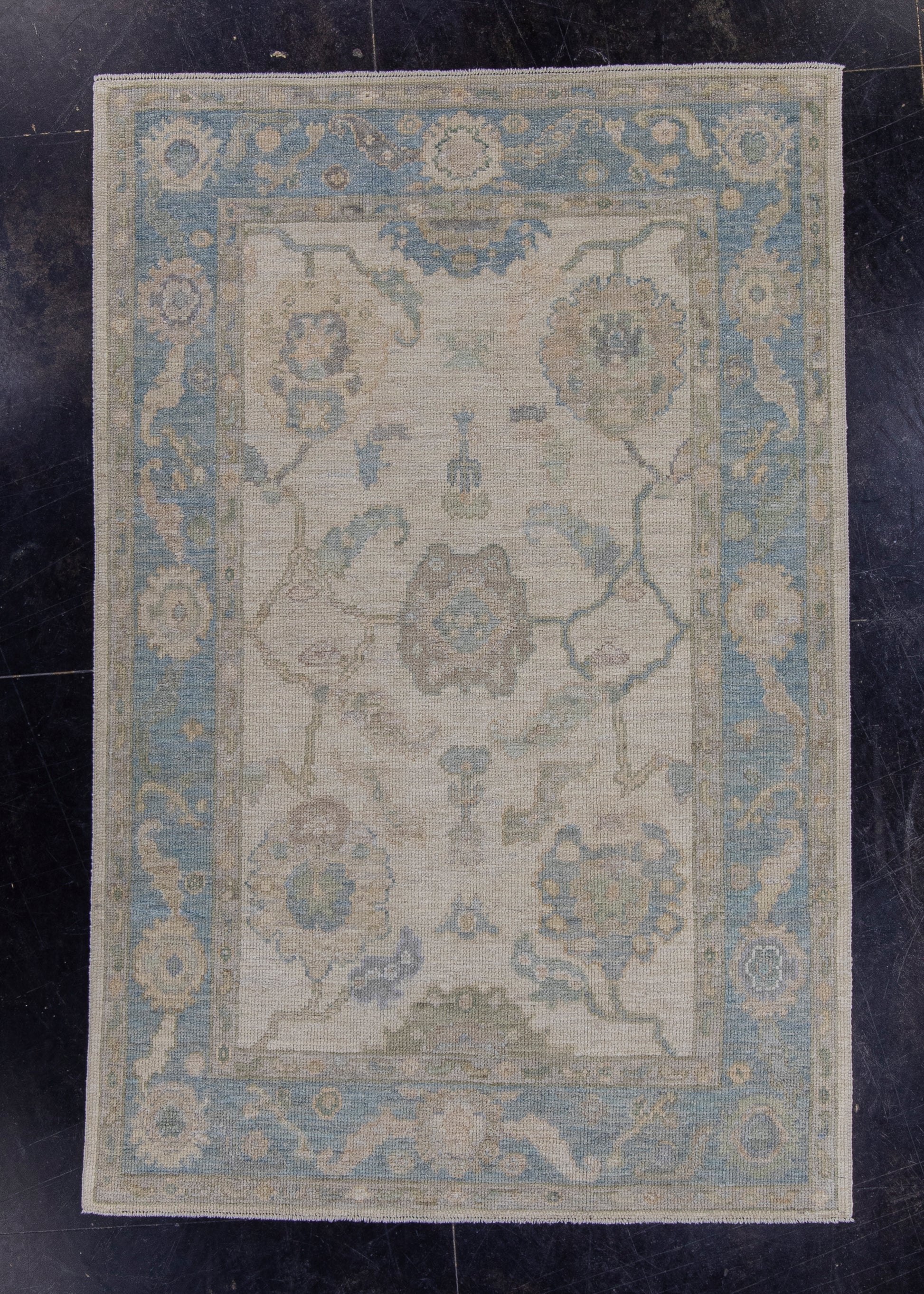 Turkish Oushak Rug 4'1" x 6'2" #16075