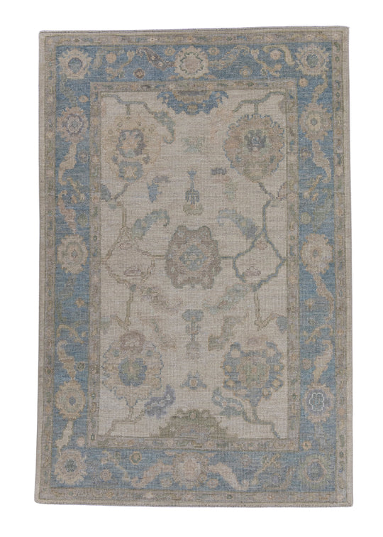 Turkish Oushak Rug 4'1" x 6'2" #16075