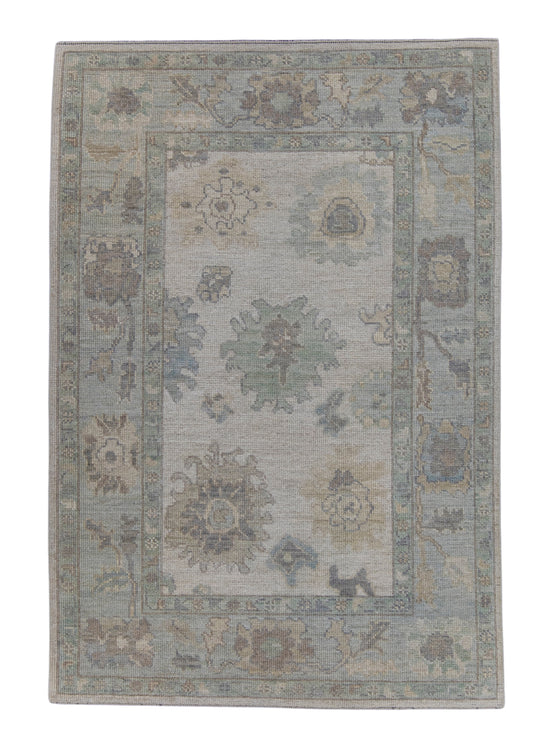 Turkish Oushak Rug 4'3" x 6'2" #16447