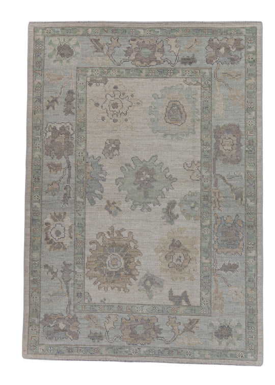 Turkish Oushak Rug 4'4" x 6'2" #16433