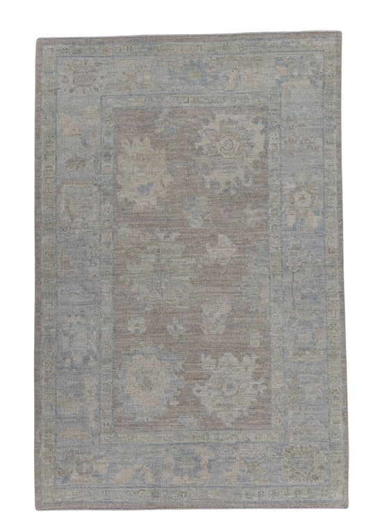 Turkish Oushak Rug 4'2" x 6'3" #16436