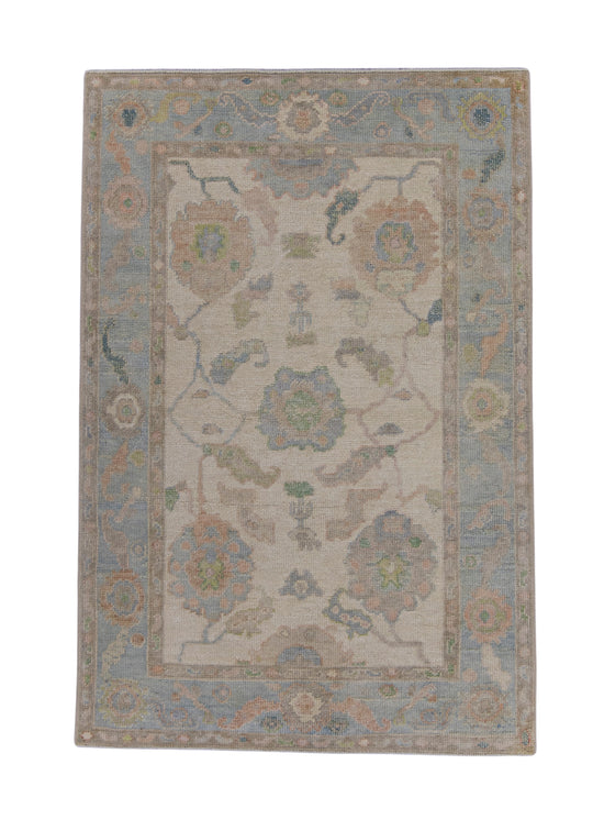 Turkish Oushak Rug 3'10" x 5'9" #16677
