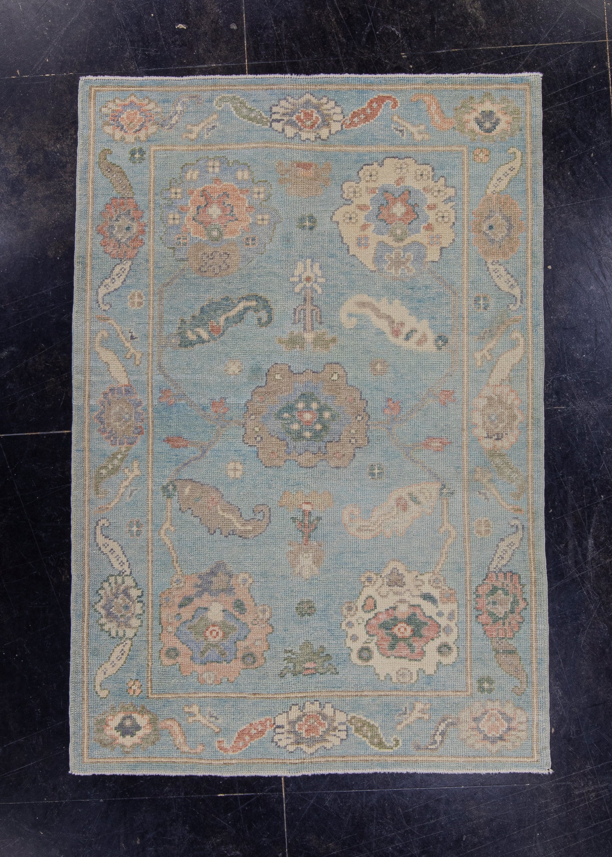 Turkish Oushak Rug 3'10" x 5'8" #16649