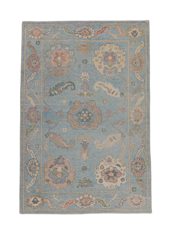 Turkish Oushak Rug 3'10" x 5'8" #16649