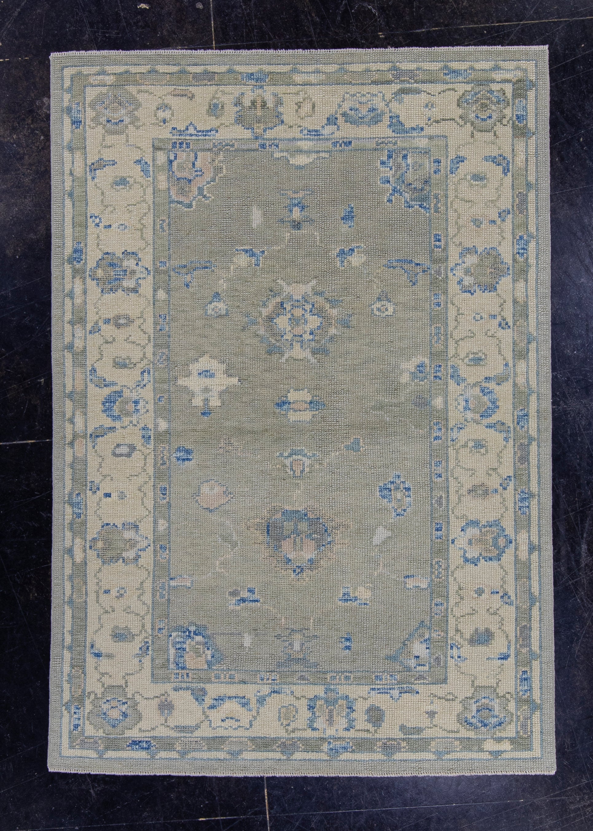 Turkish Oushak Rug 3'11" x 5'7" #16589