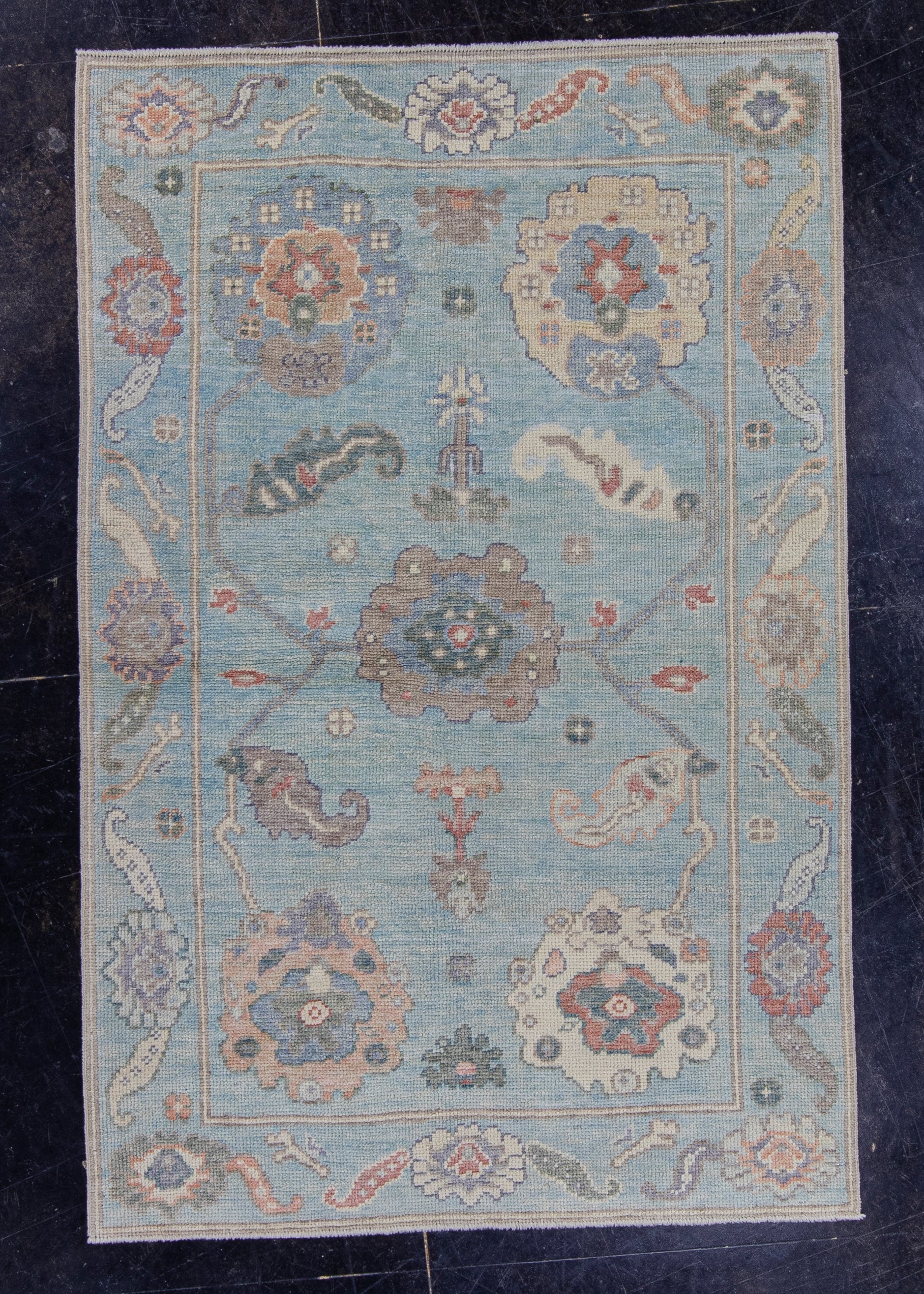 Turkish Oushak Rug 3'9" x 5'8" #16571