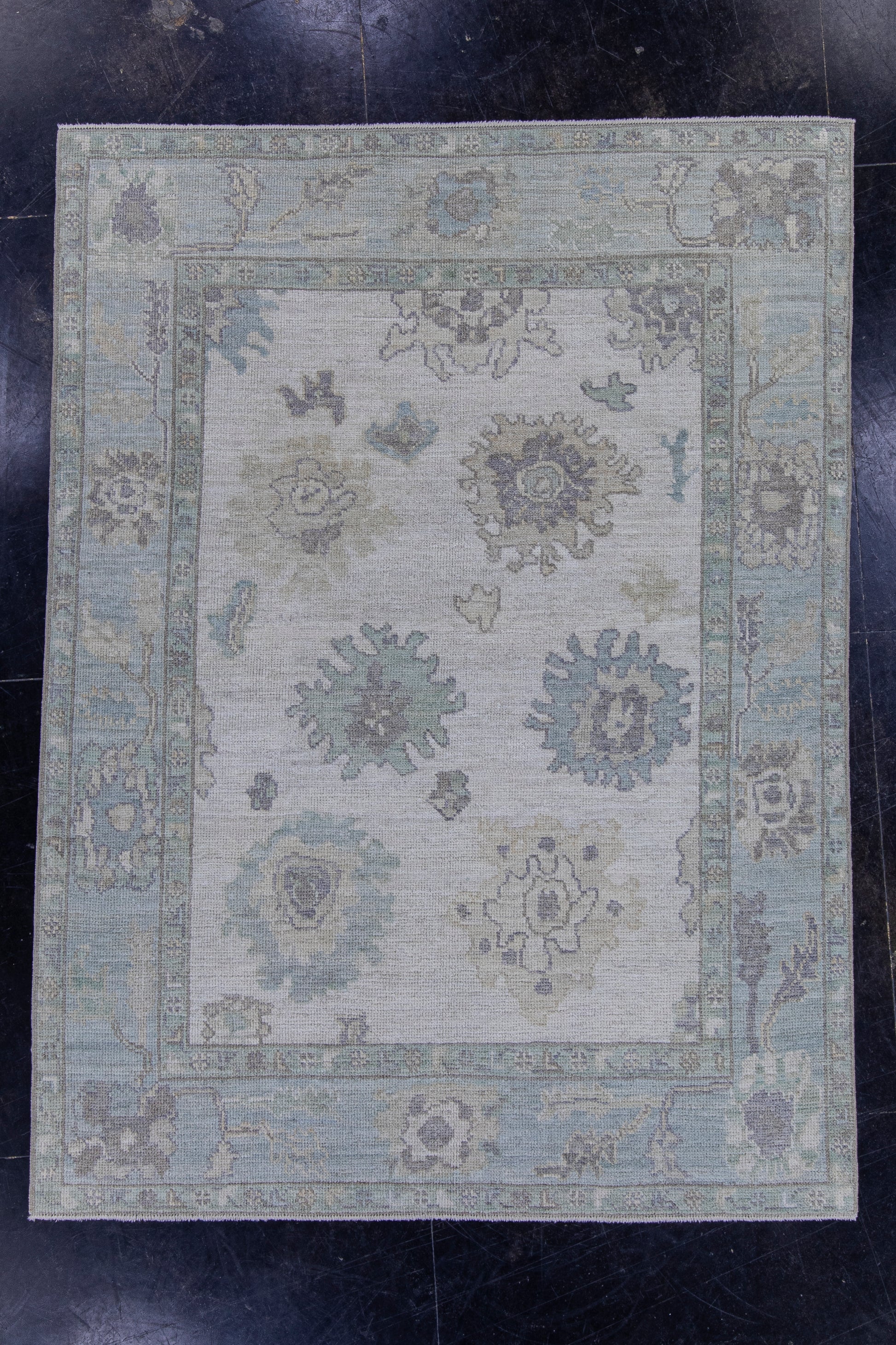 Turkish Oushak Rug 5'2" x 6'11" #16463