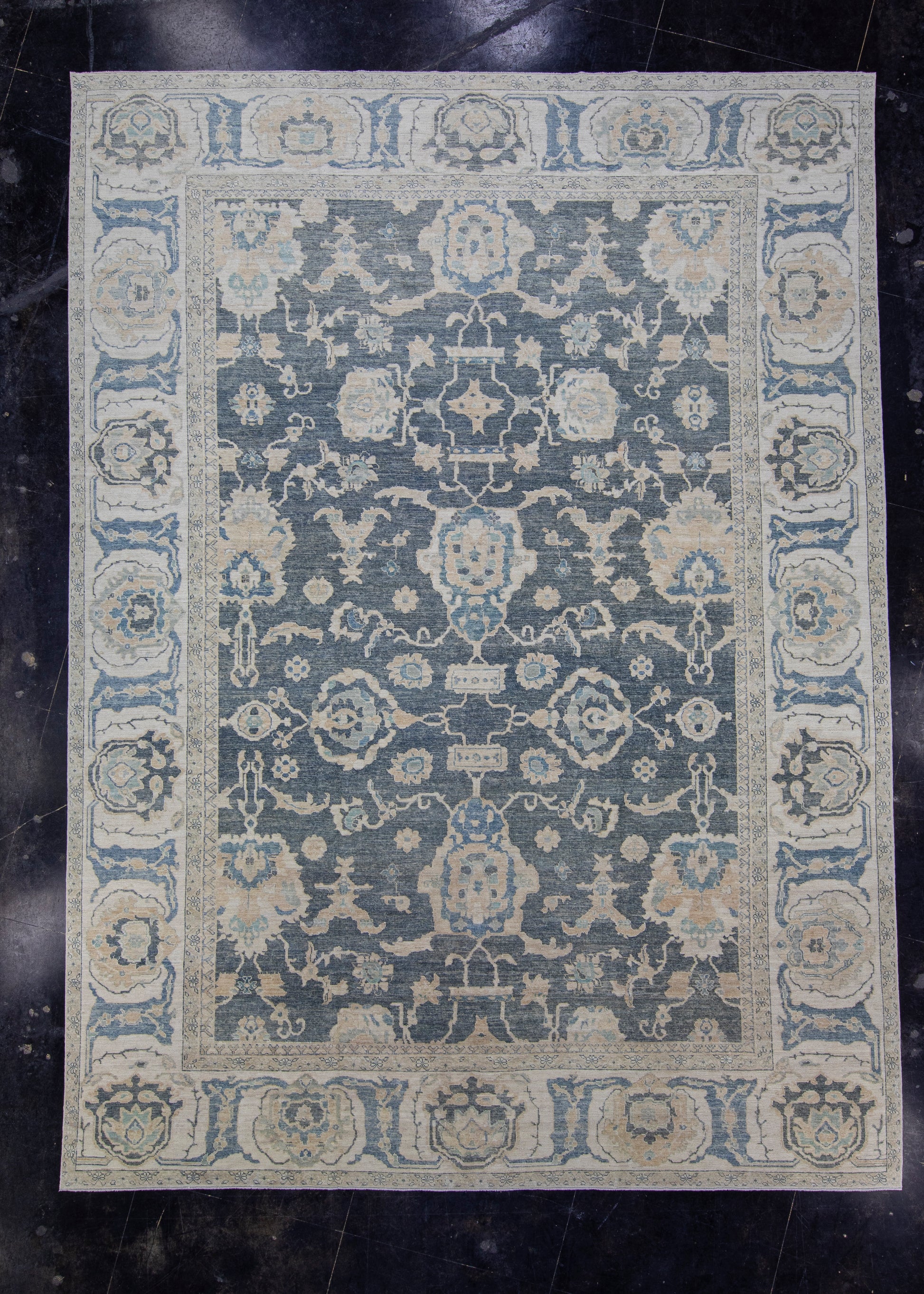 Turkish Antique Look Oushak Rug 11'10" x 16'2" #16535