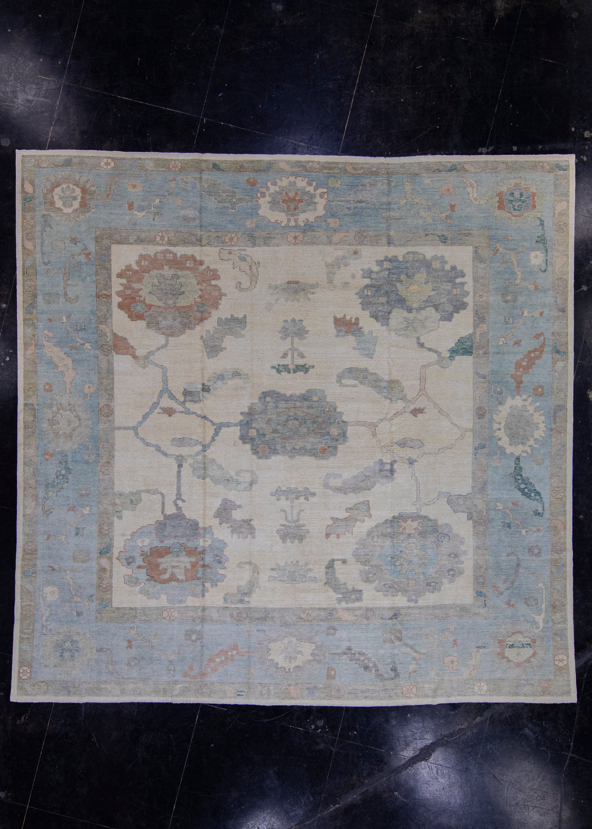 Square Turkish Oushak Rug 11'9" x 11'7" #16645