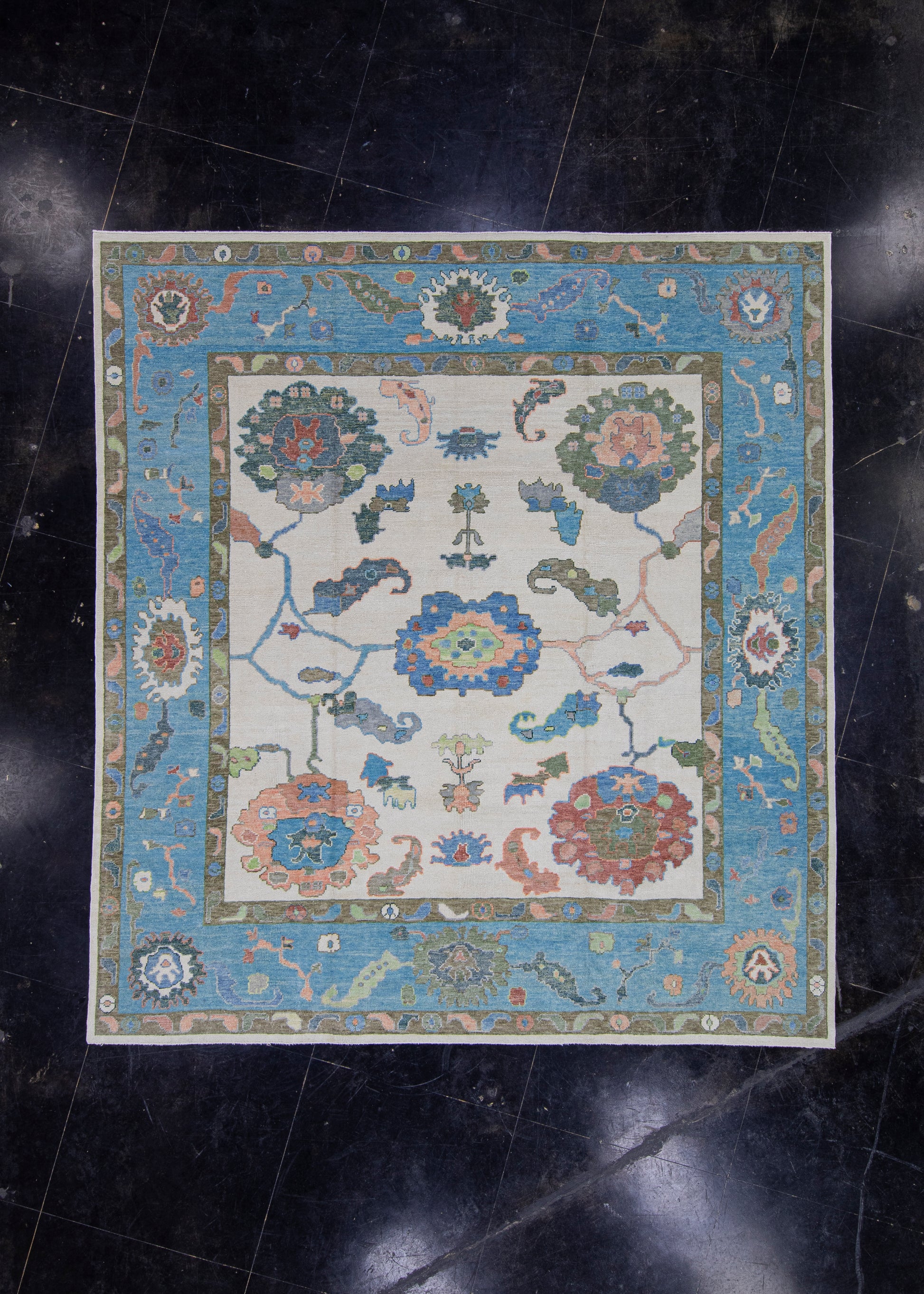 Square Turkish Oushak Rug 10'5" x 11'4" #16734