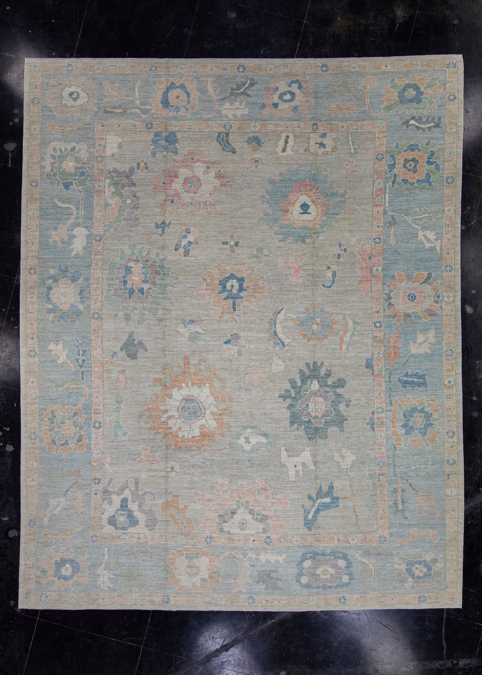 Turkish Oushak Rug 12'4" x 15'4" #16490