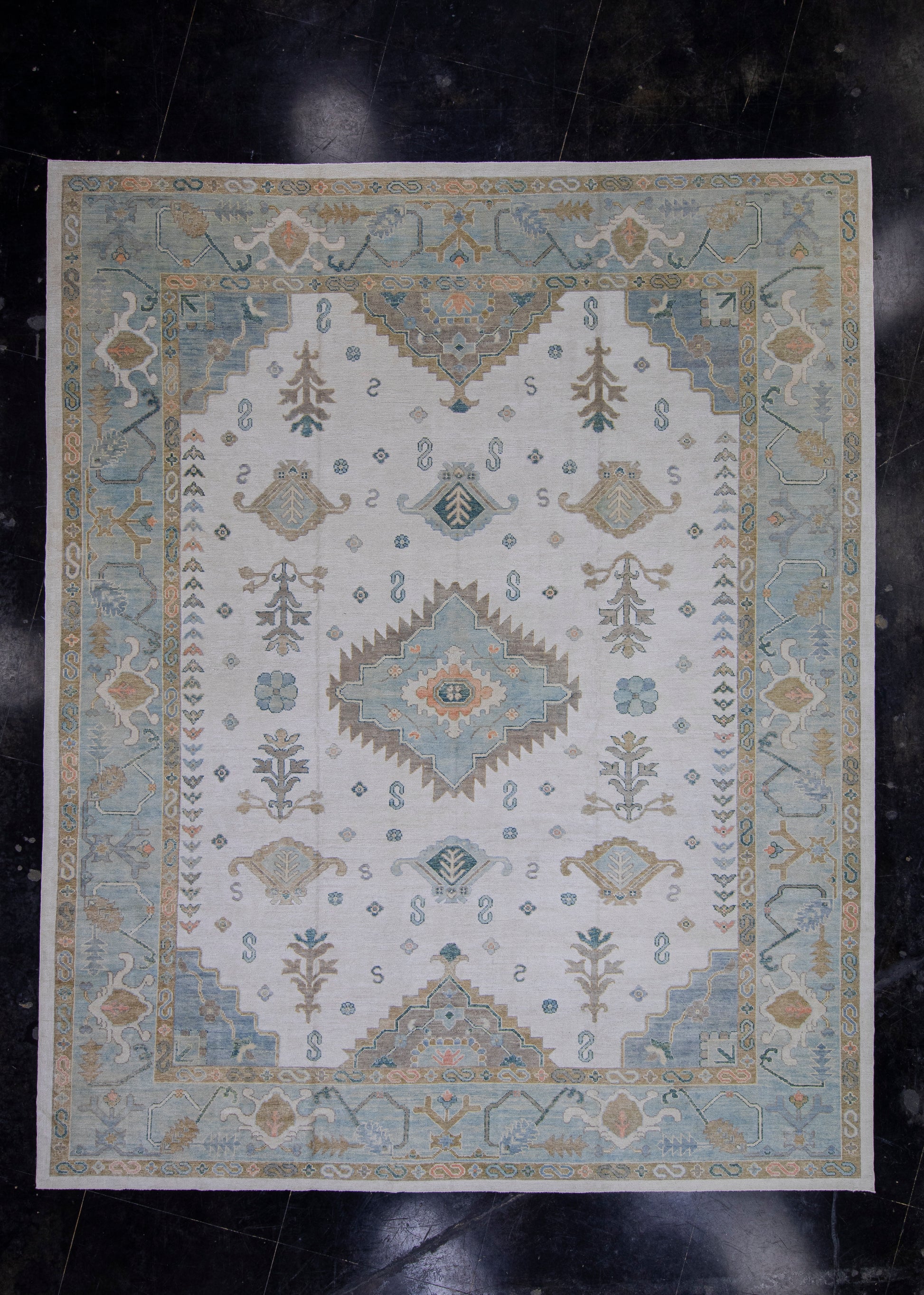 Turkish Oushak Rug 12'7" x 15'6" #16842