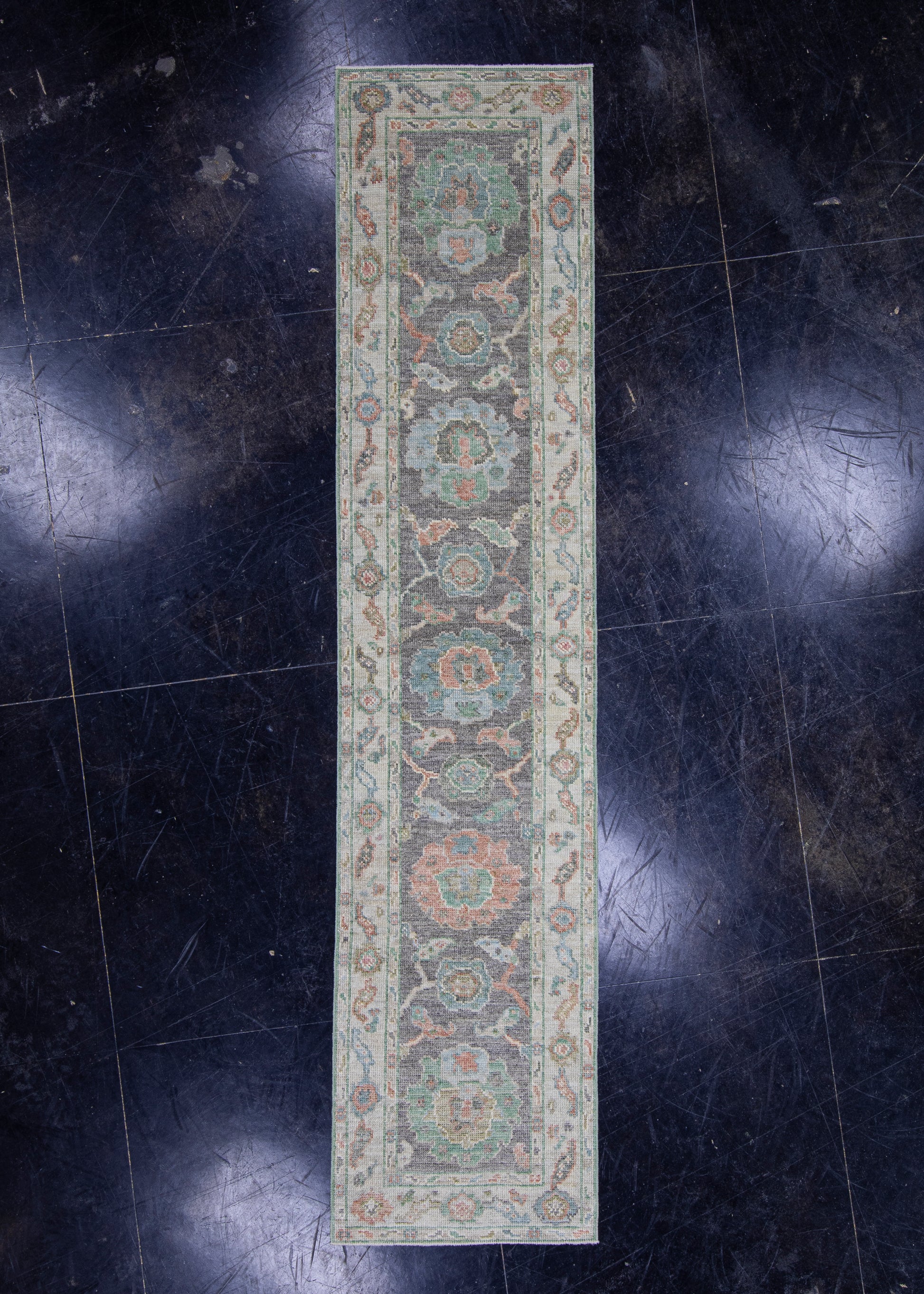 Turkish Oushak Runner Rug 2'3" x 9'11" #16220