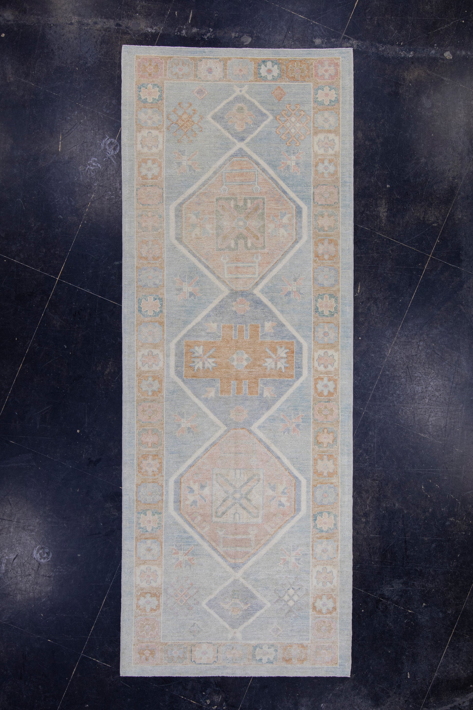 Turkish Oushak Runner Rug 4'1" x 11'2" #16741