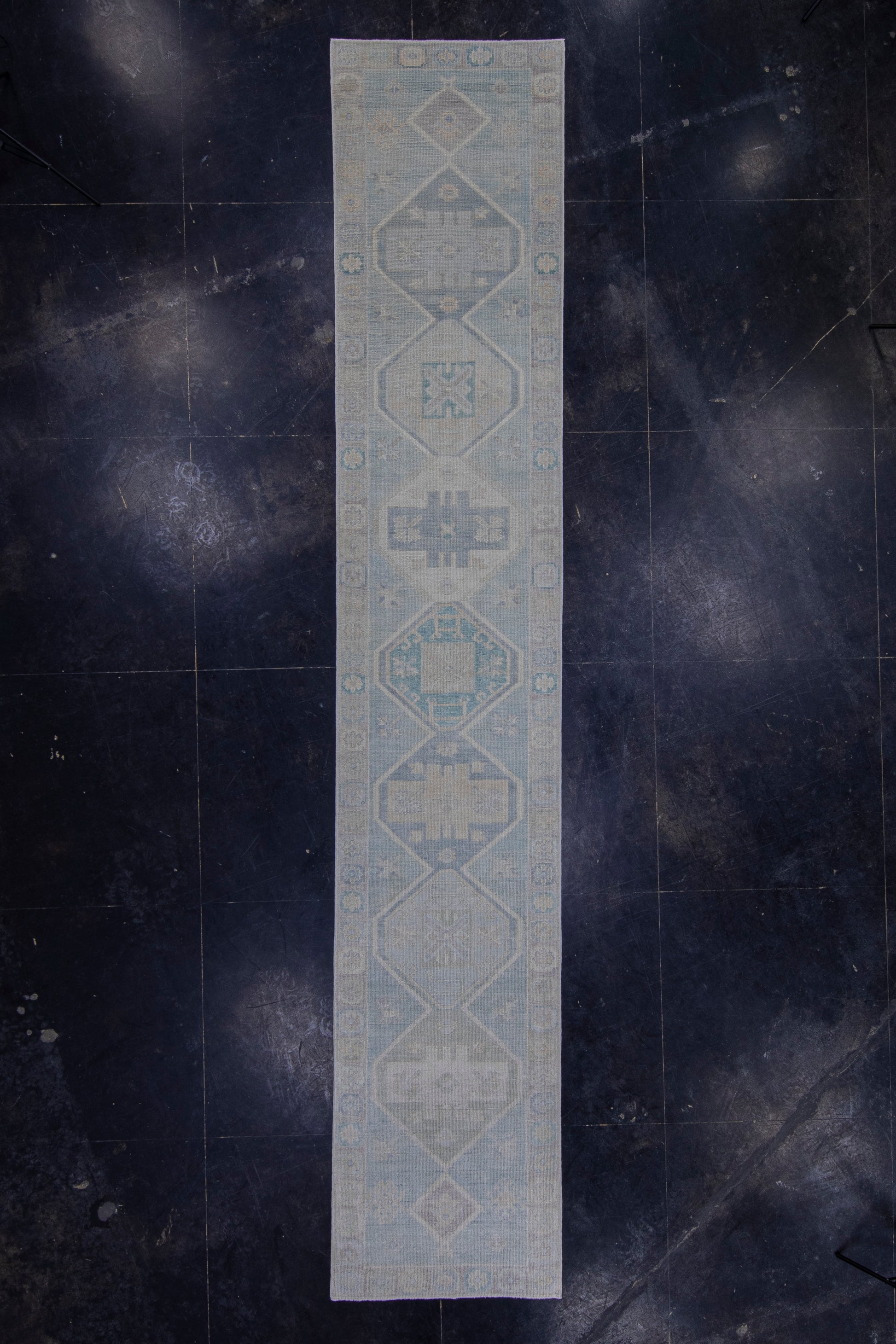 Turkish Oushak Runner Rug 3' x 16'2" #16559