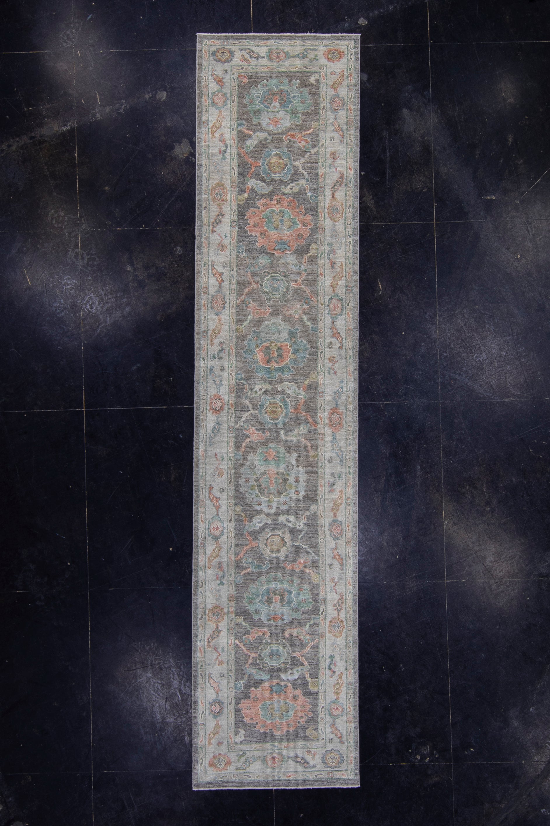 Turkish Oushak Runner Rug 2'9" x 12'6" #16012