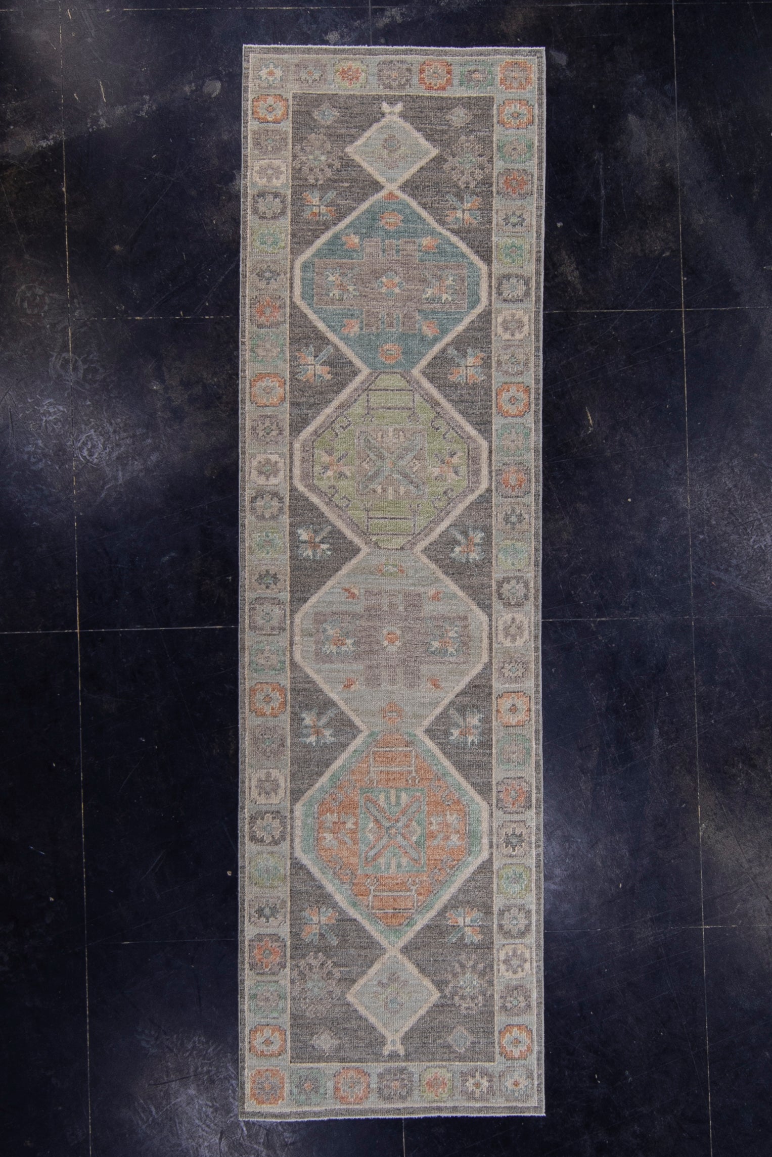 Turkish Oushak Runner Rug 2'11" x 10'4" #16359