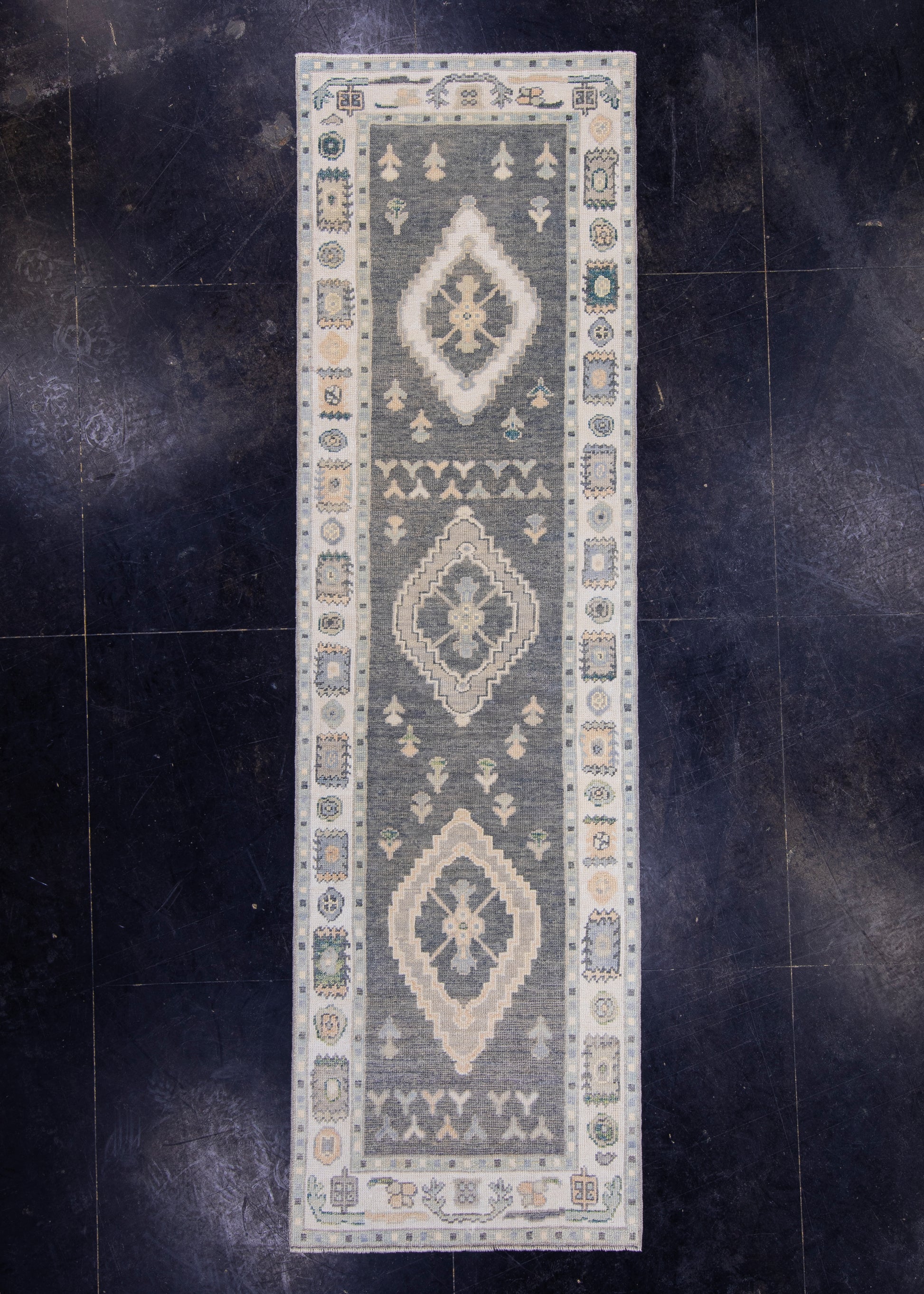 Turkish Oushak Runner Rug 3' x 10'3" #16765