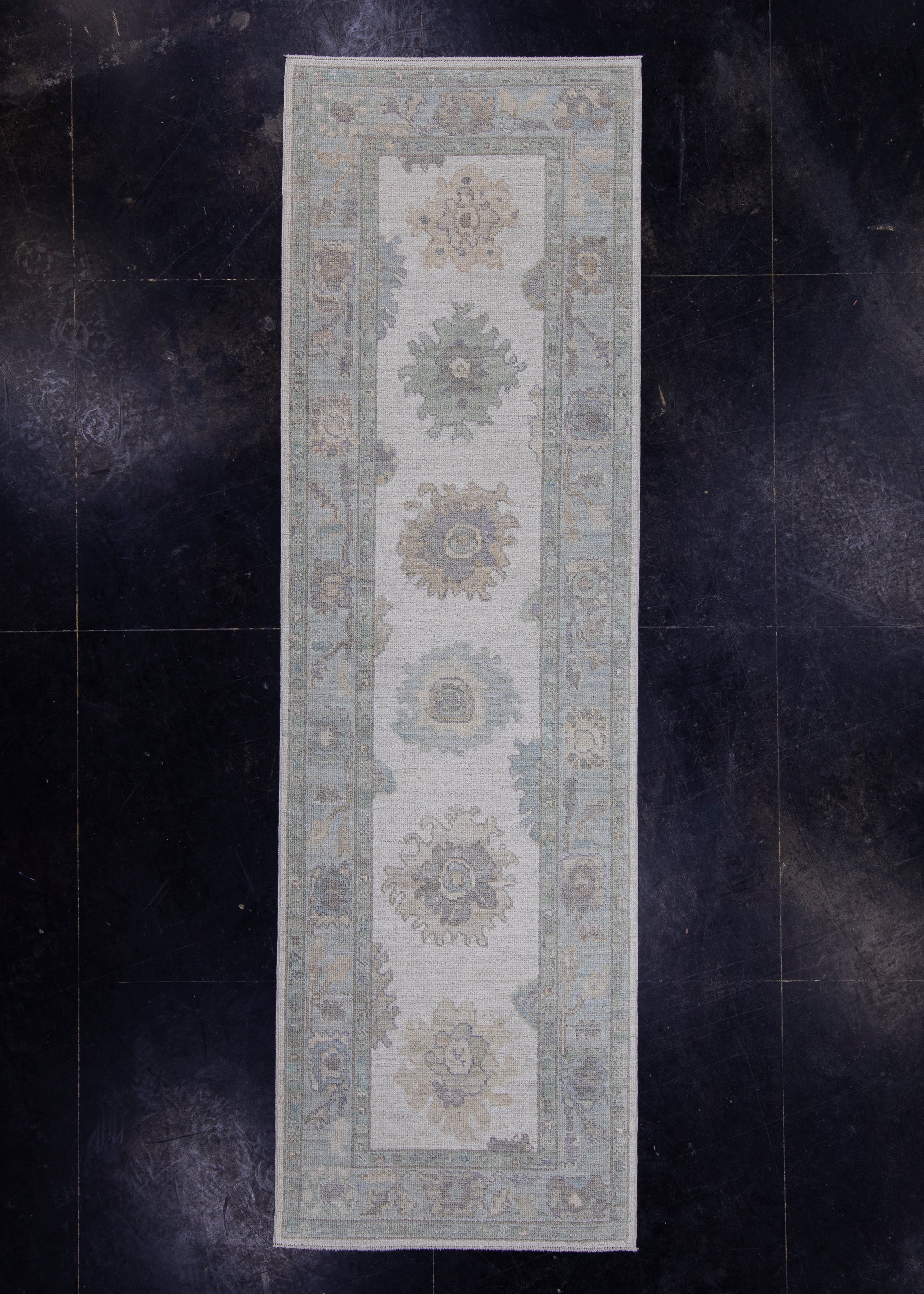 Turkish Oushak Runner Rug 3'1" x 10'1" #16280