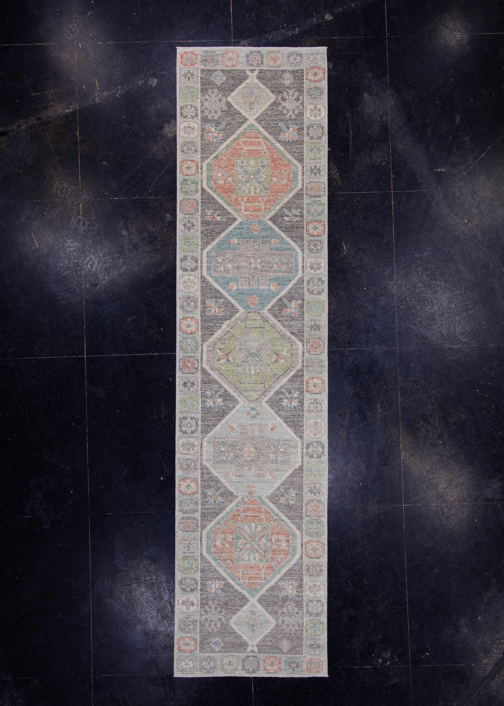 Turkish Oushak Runner Rug 2'11" x 11'11" #16173