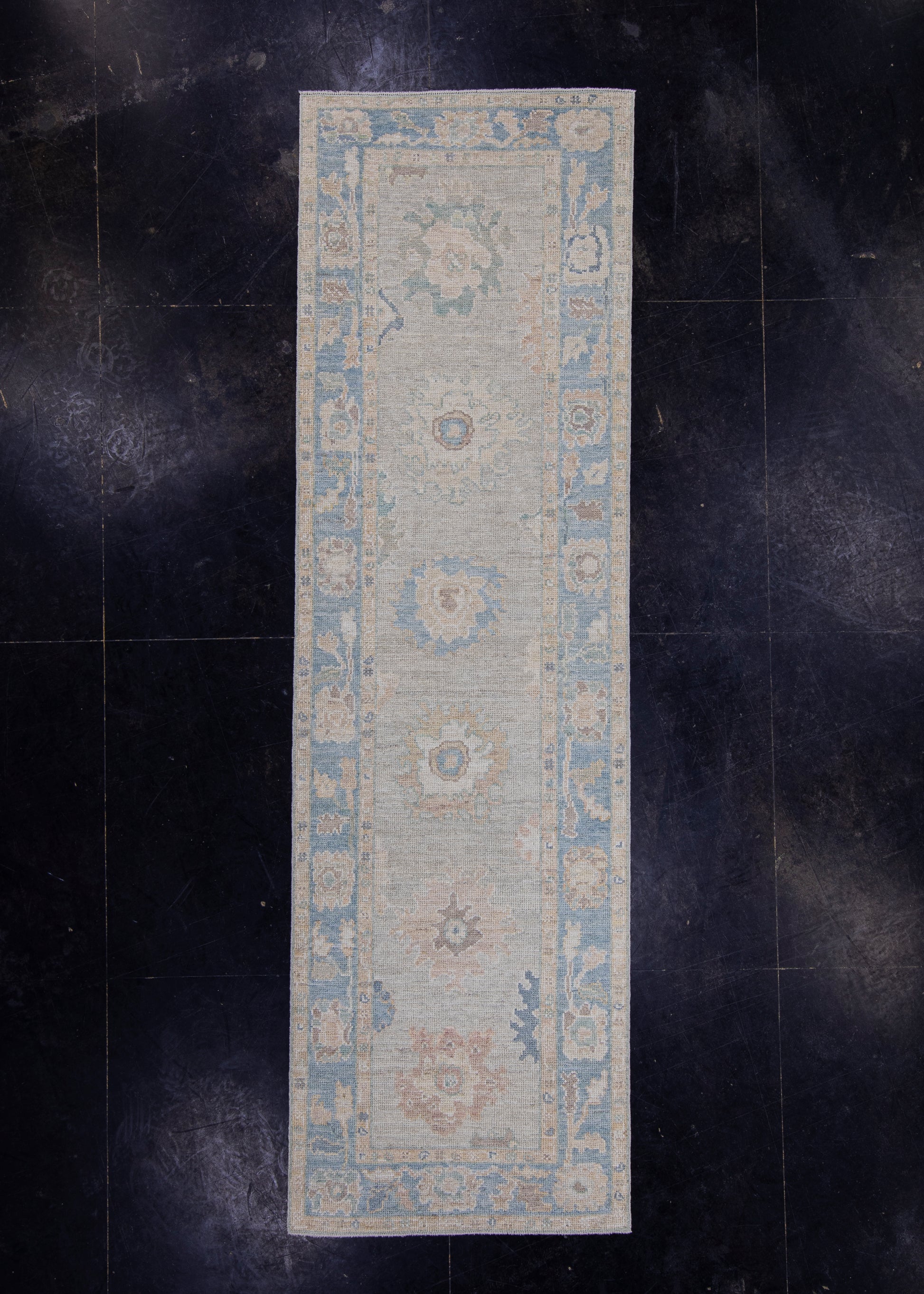 Turkish Oushak Runner Rug 3' x 10'2" #16229