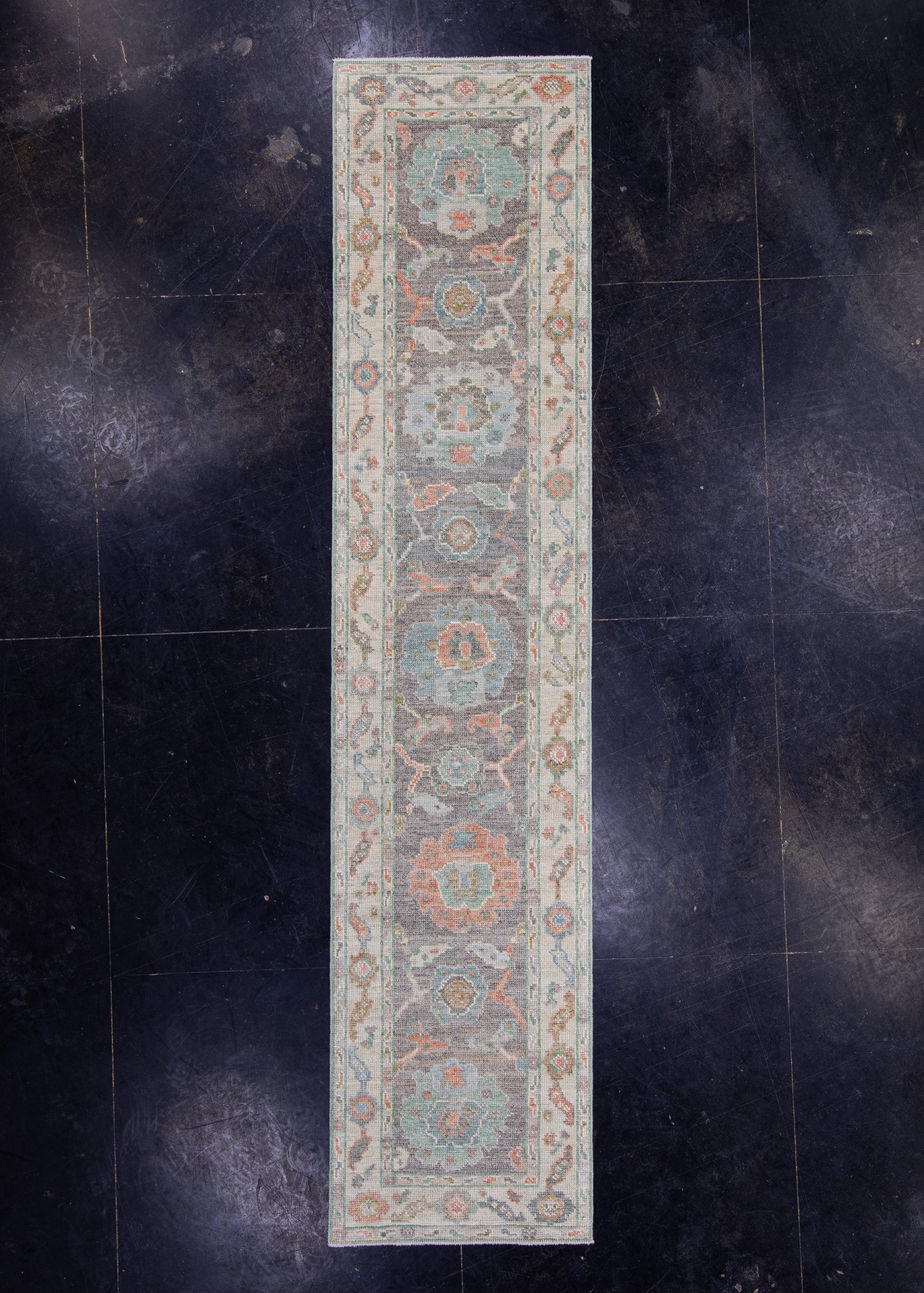 Turkish Oushak Runner Rug 2'4" x 10'5" #16007