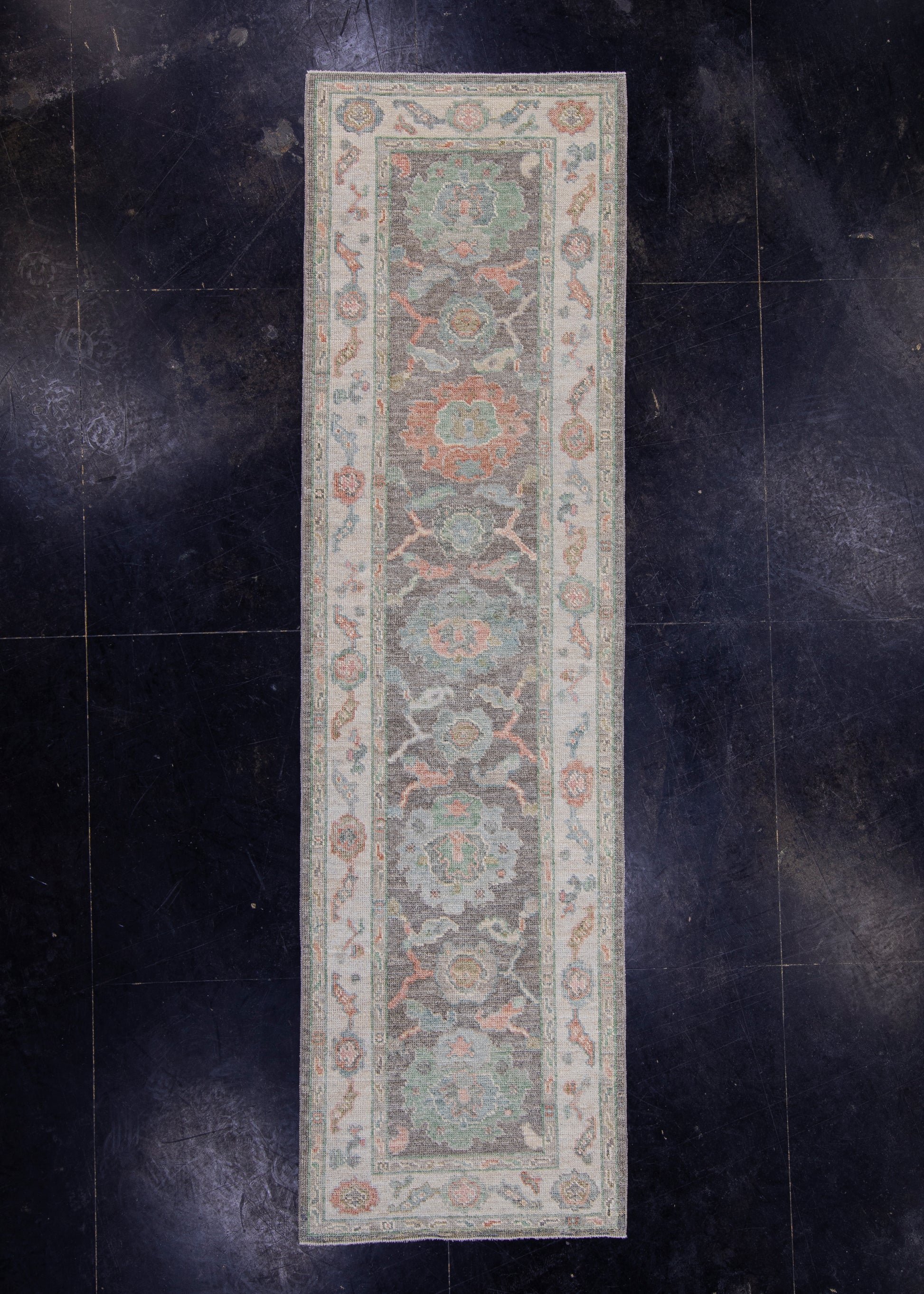 Turkish Oushak Runner Rug 2'10" x 10'1" #16001