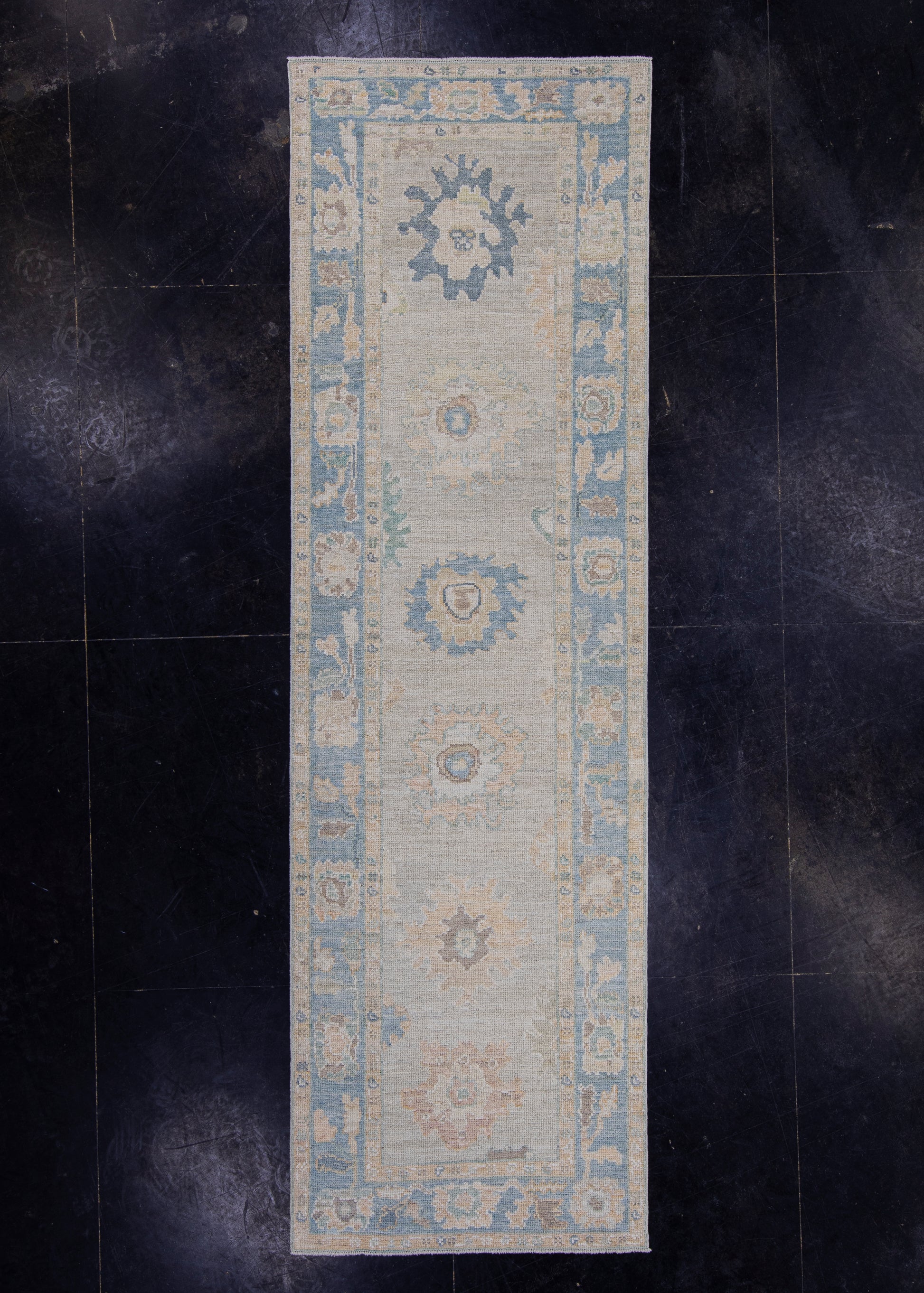 Turkish Oushak Runner Rug 3'1" x 10'2" #16382