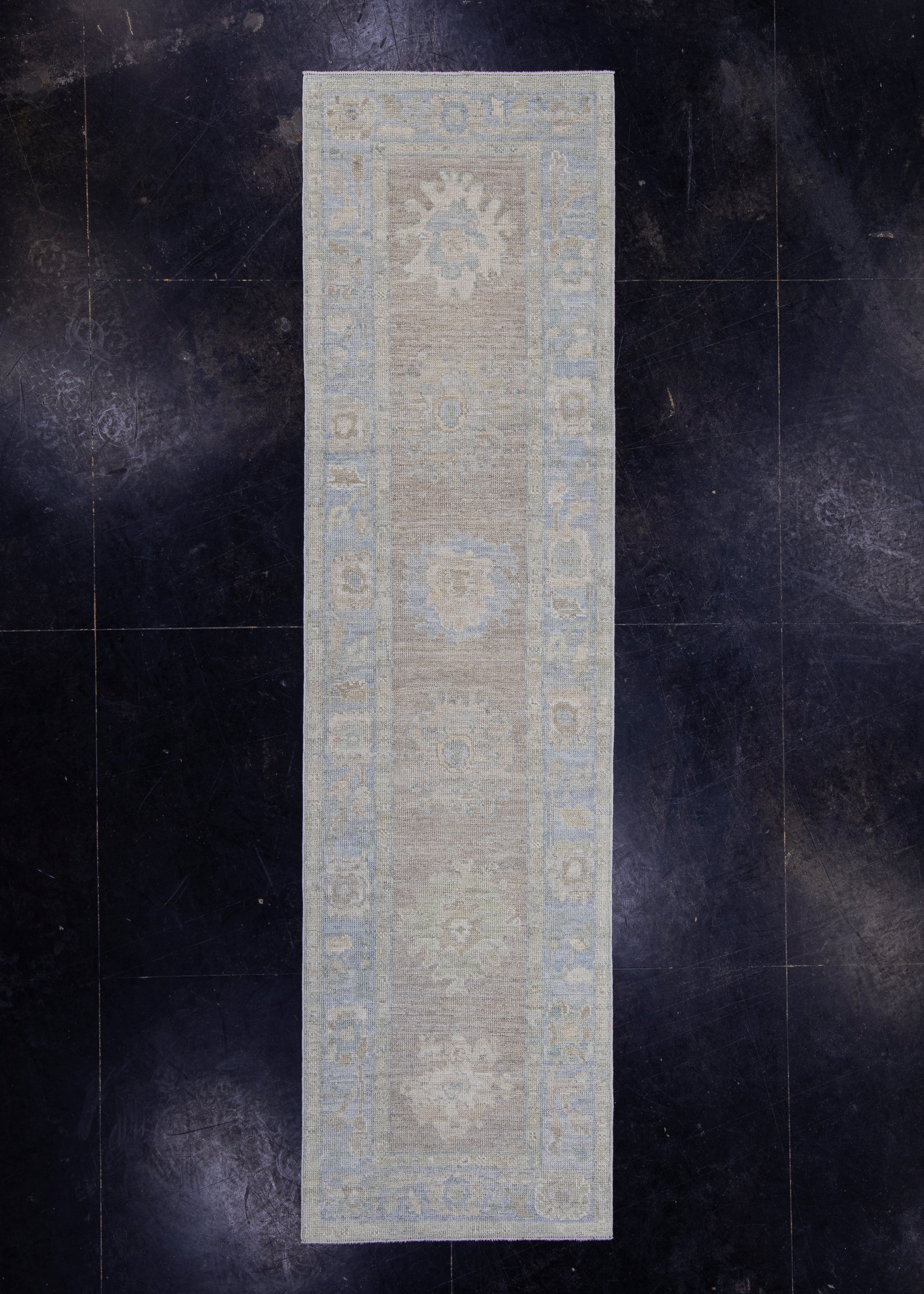 Turkish Oushak Runner Rug 2'8" x 10'1" #16190
