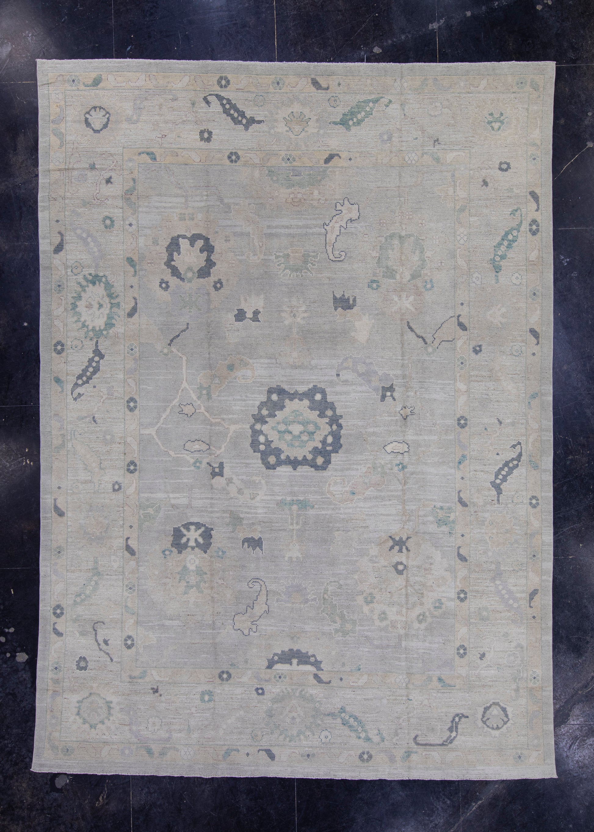 Turkish Oushak Rug 9'6" x 13'1" #16986