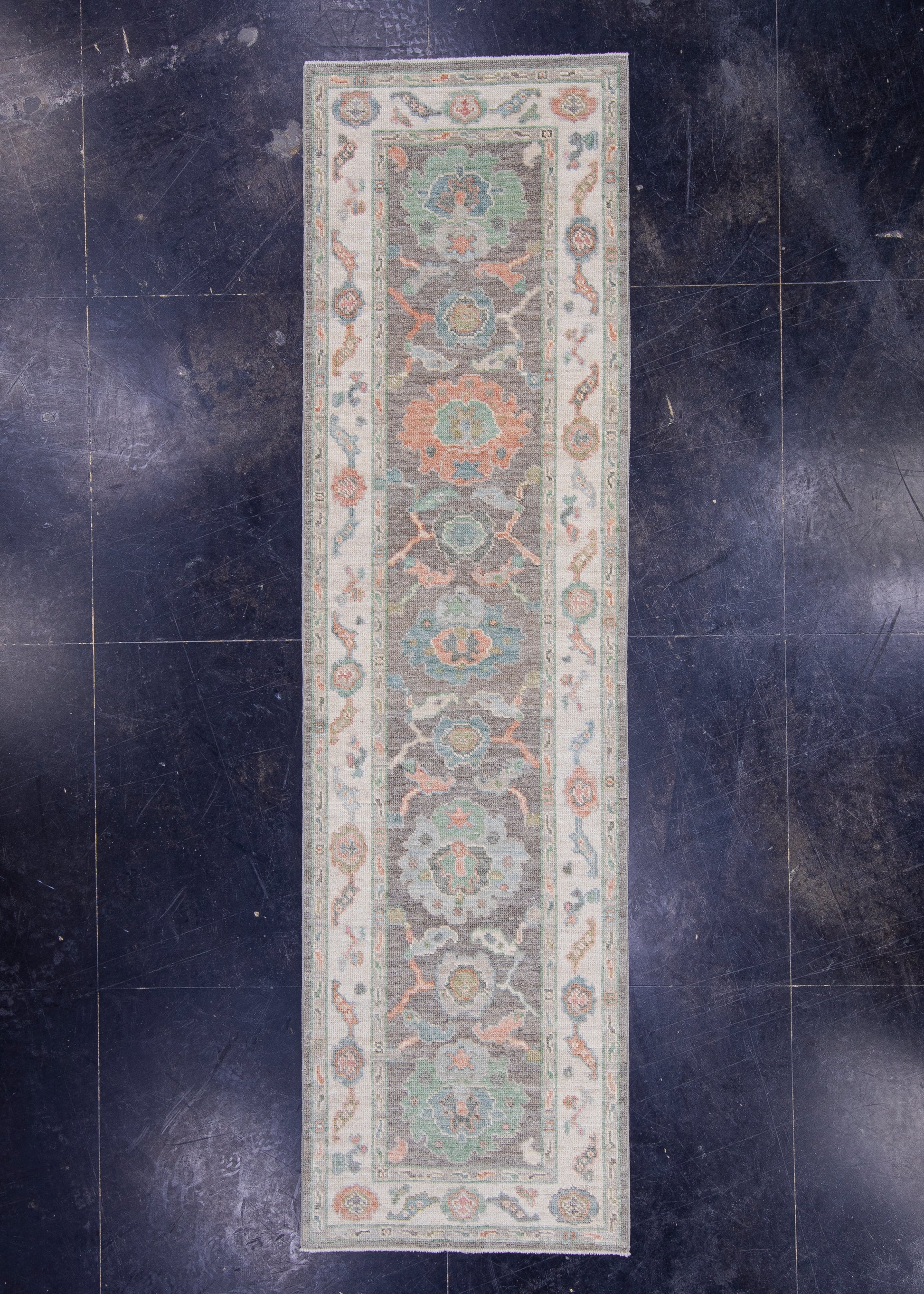 Turkish Oushak Runner Rug 2'10" x 10'2" #16413