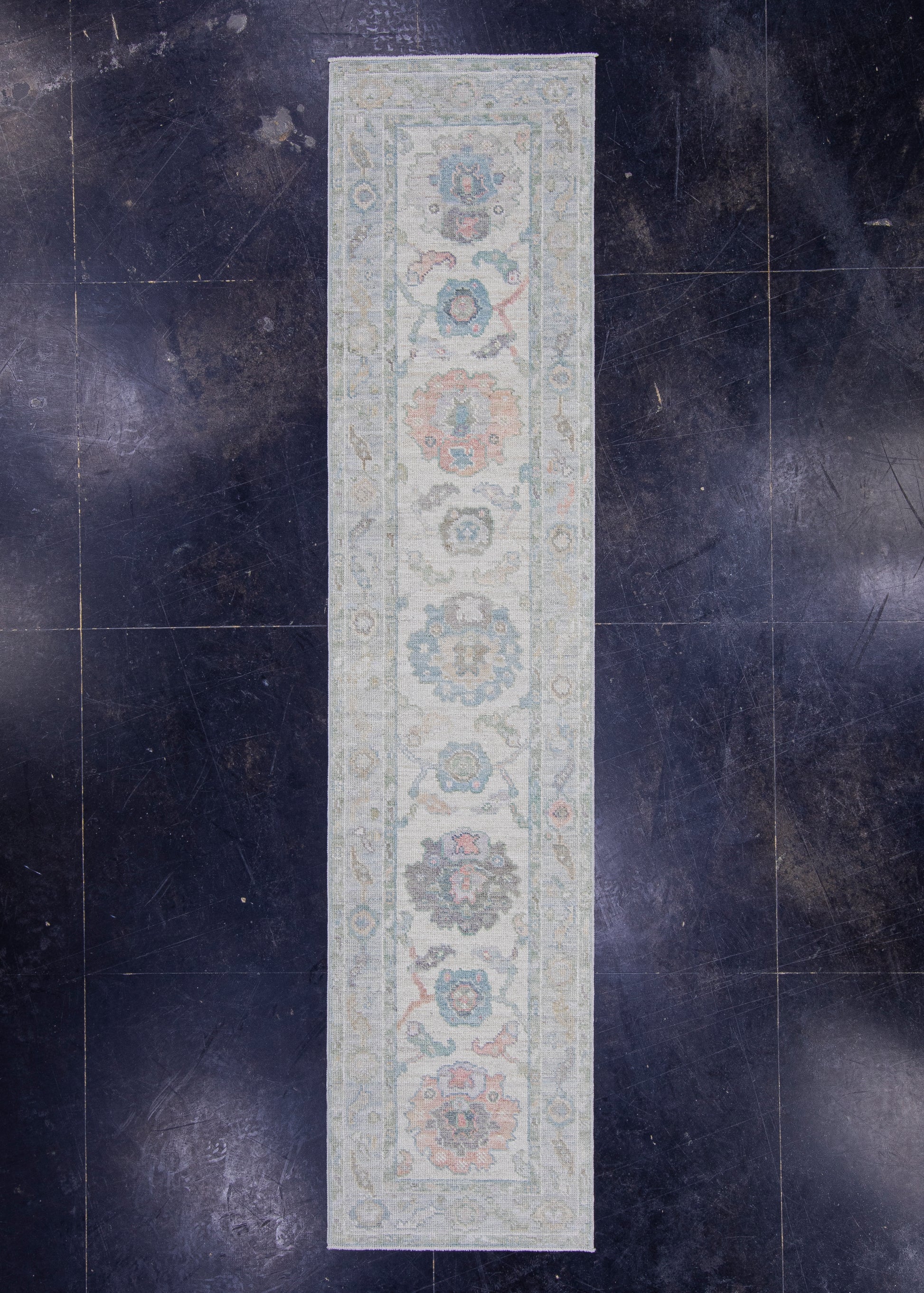 Turkish Oushak Runner Rug 2'3" x 10'2" #16242
