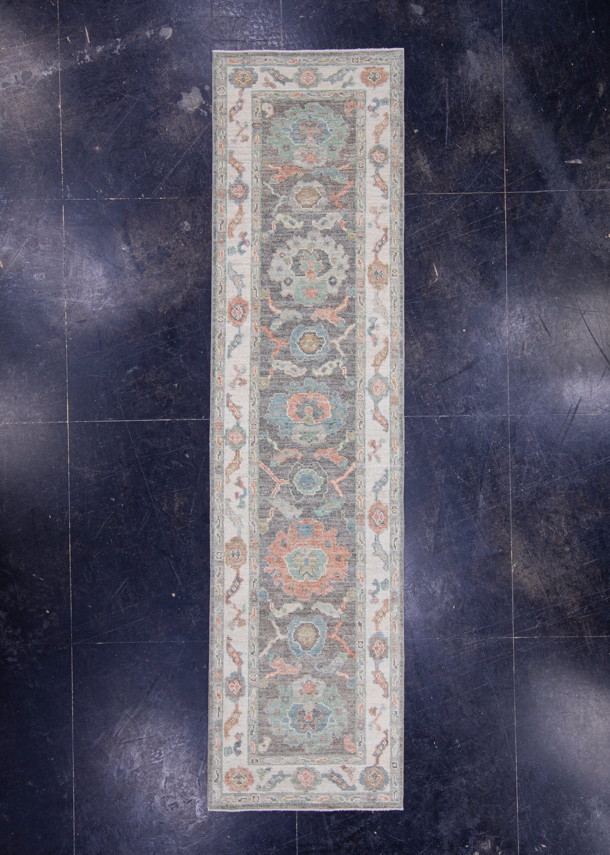 Turkish Oushak Runner Rug 2'7" x 10'2" #16386