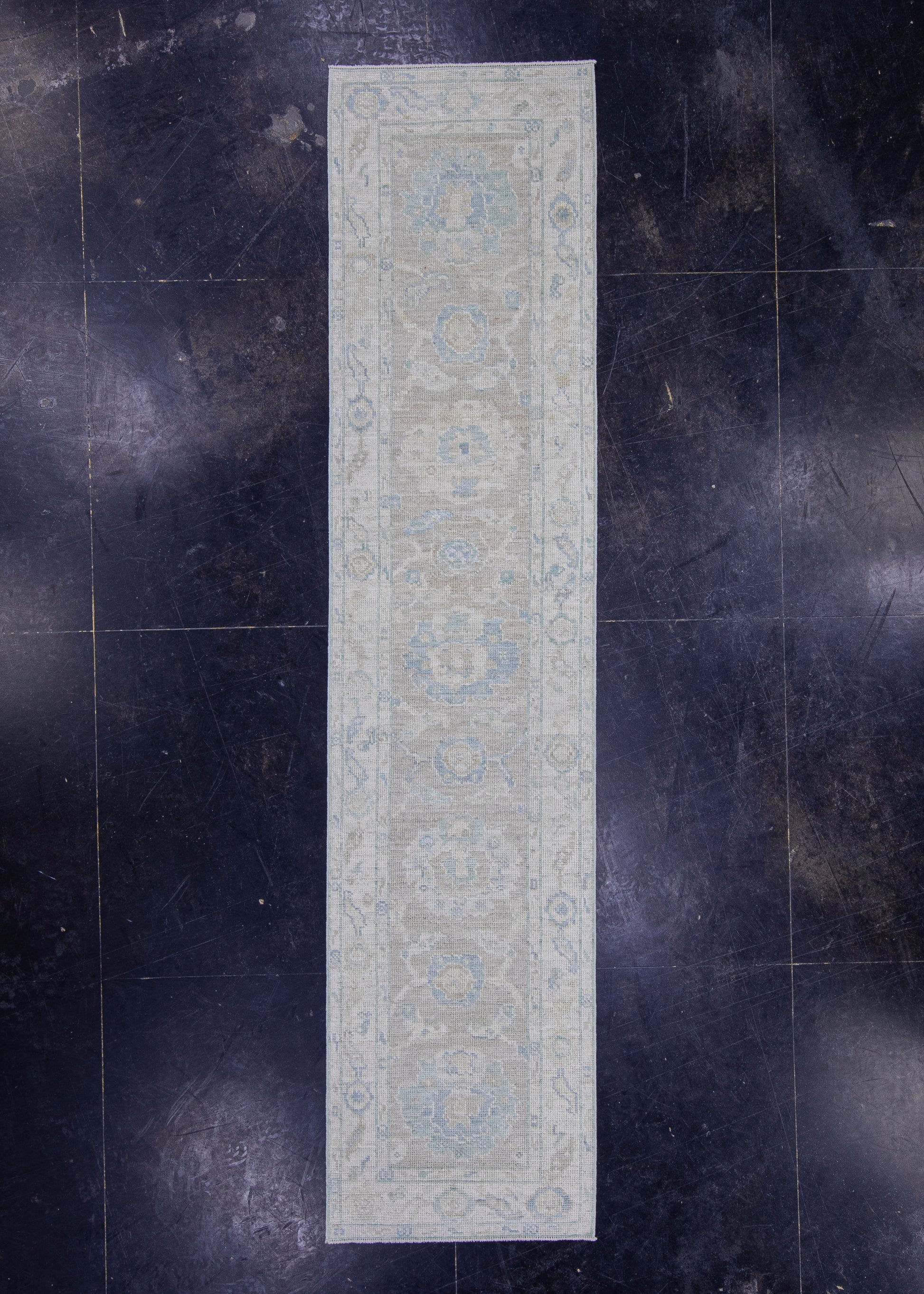 Turkish Oushak Runner Rug 2'4" x 10'1" #16271