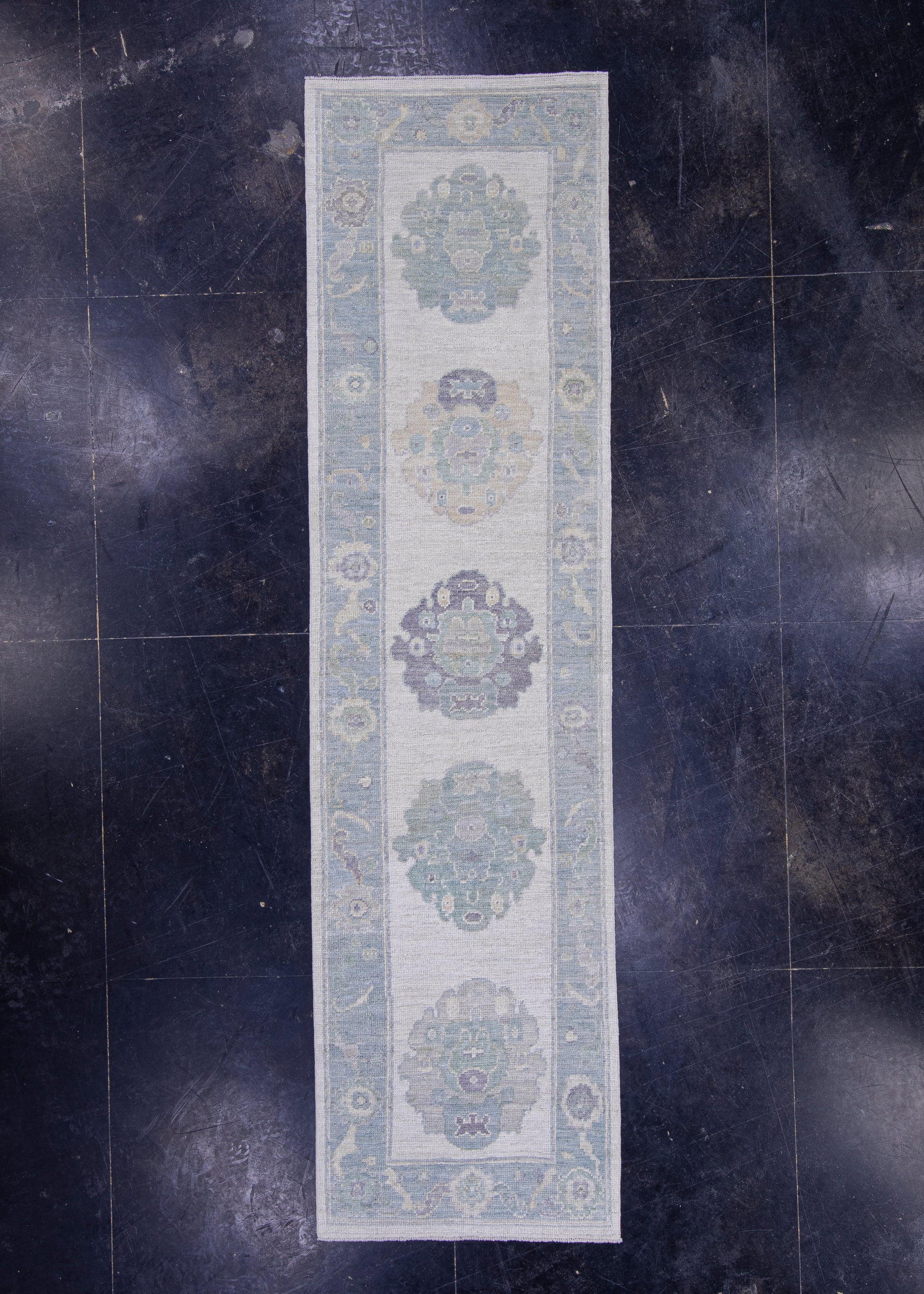 Turkish Oushak Runner Rug 2'8" x 10'1" #16690