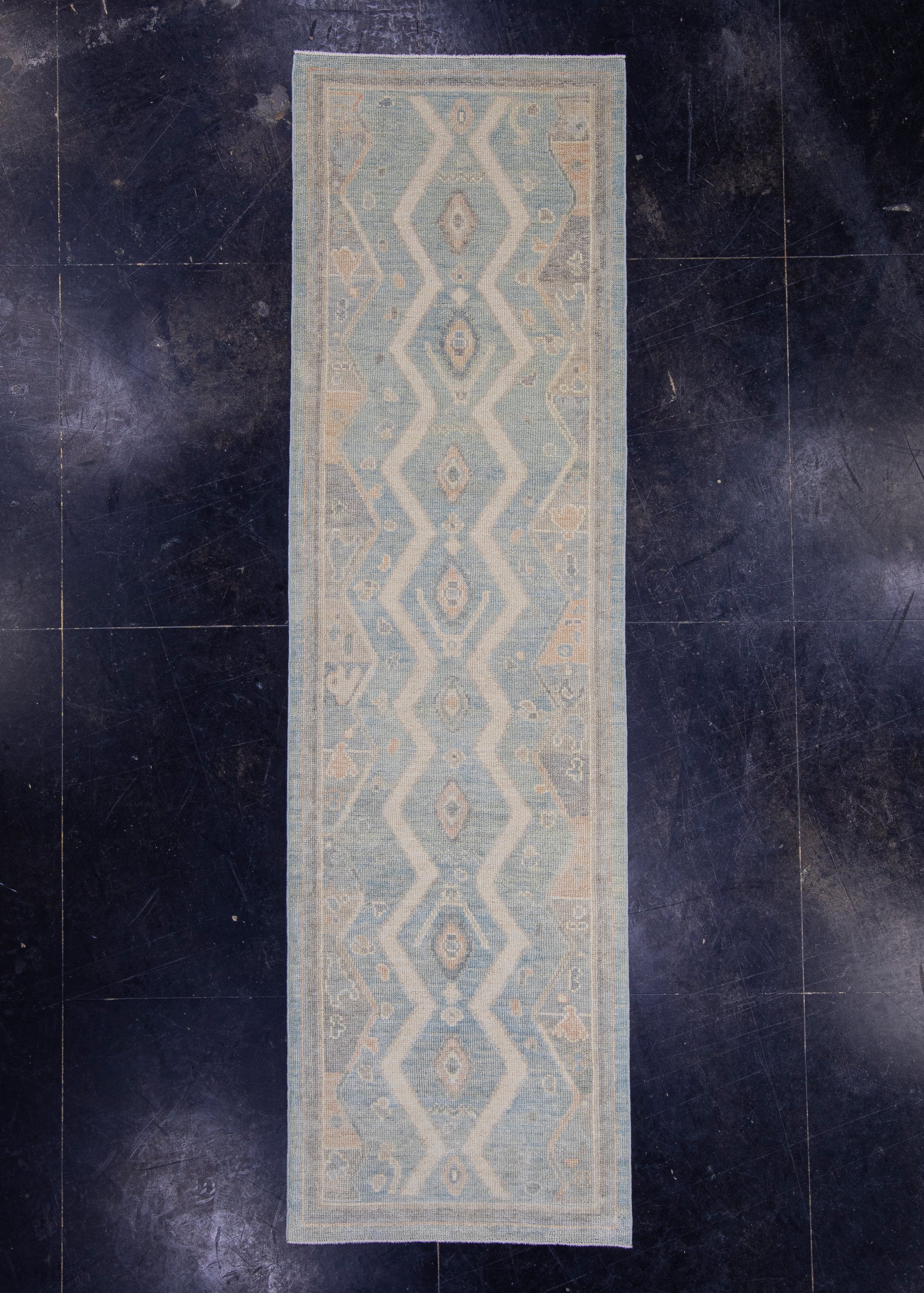 Turkish Oushak Runner Rug 2'9" x 9'7" #16685