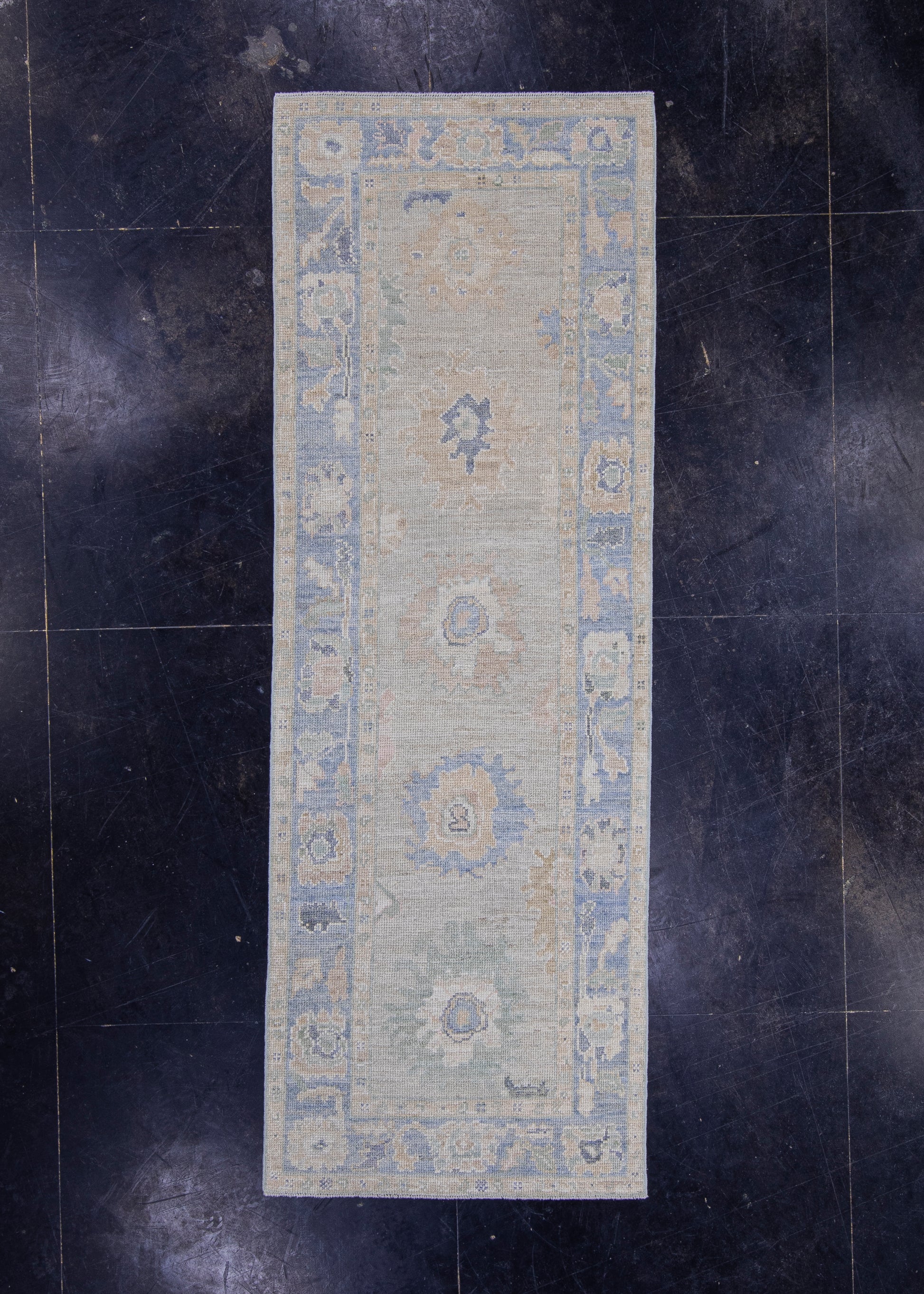 Turkish Oushak Runner Rug 2'10" x 8'3" #16221