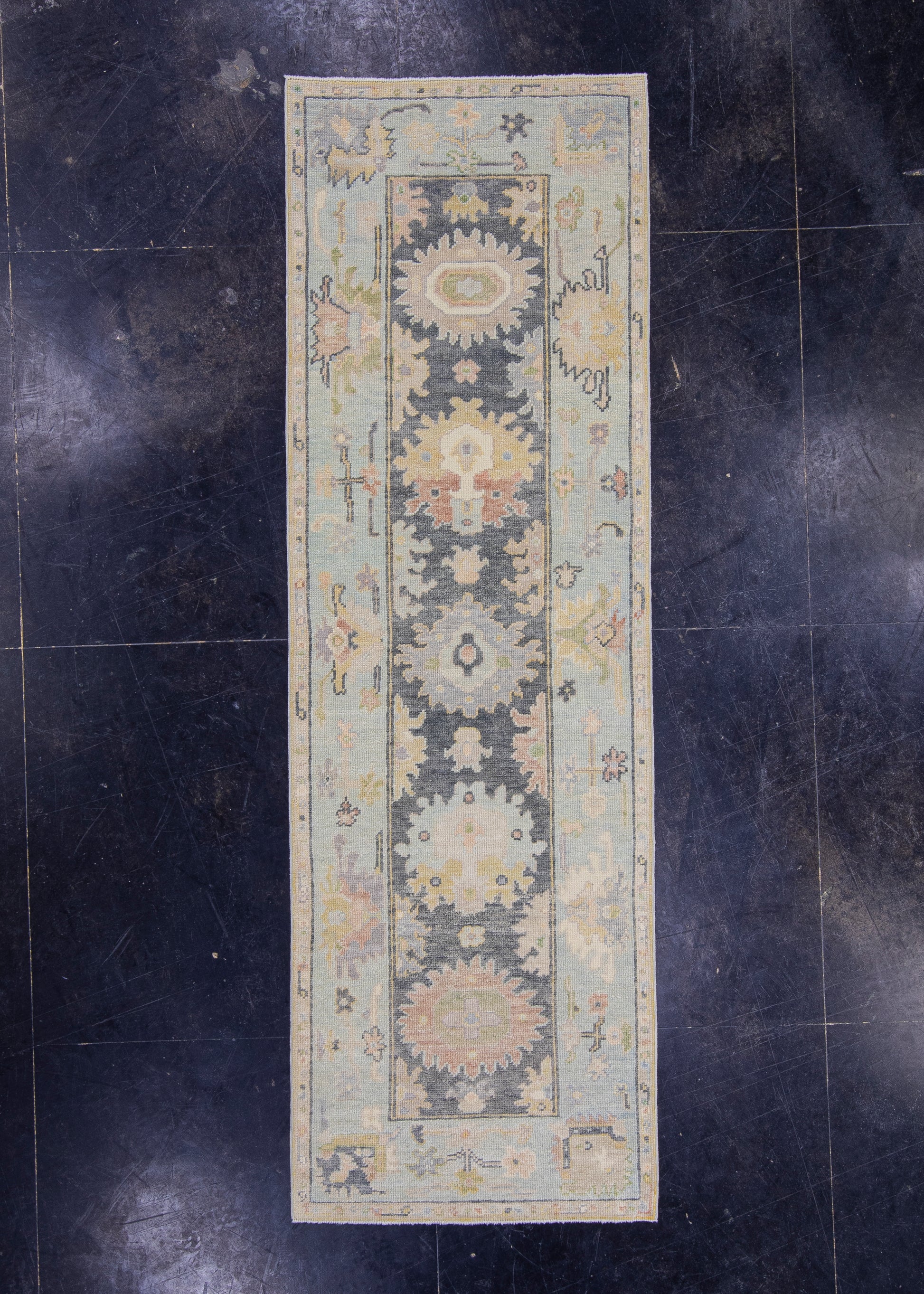 Turkish Oushak Runner Rug 2'9" x 8'7" #16640