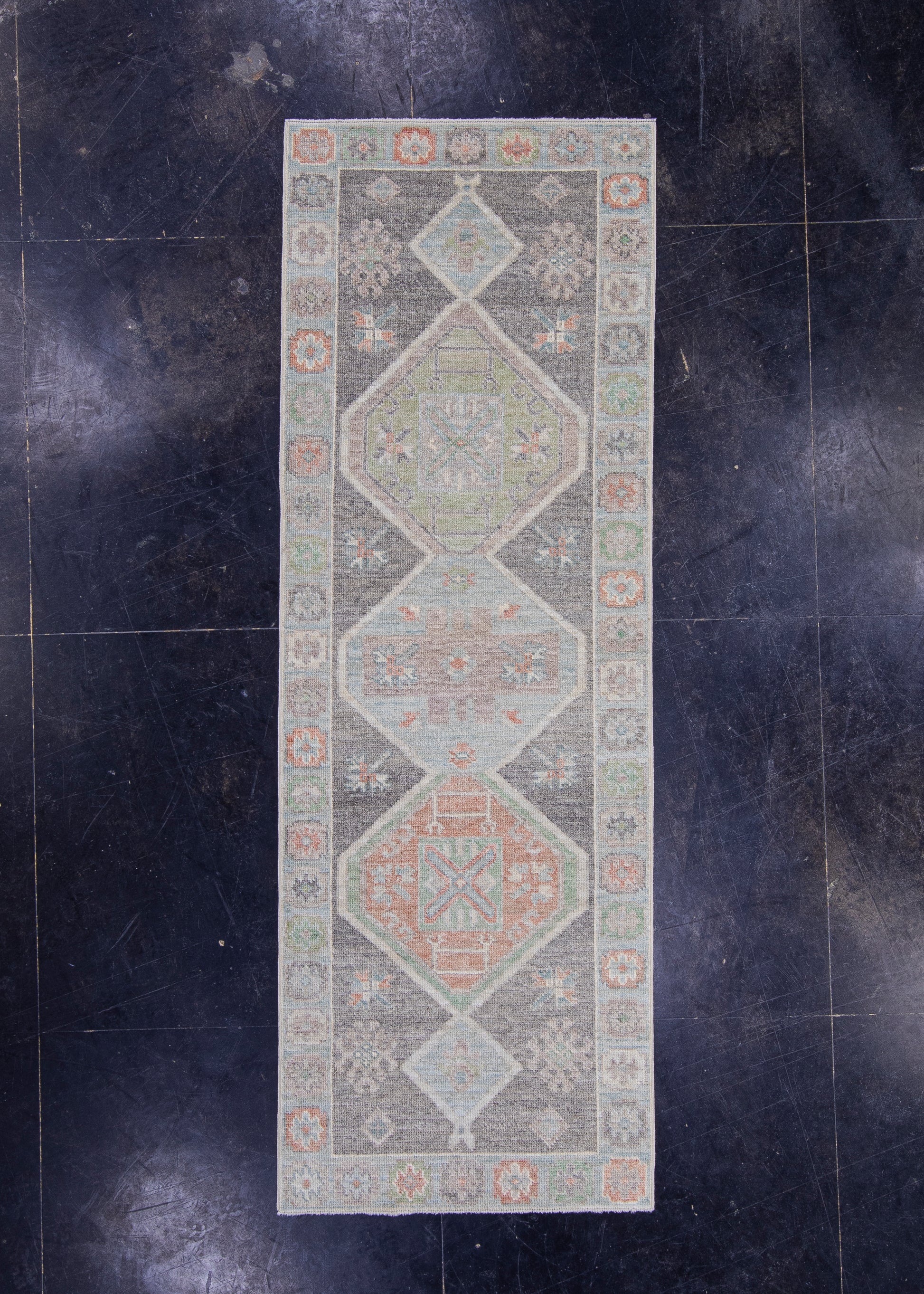 Turkish Oushak Runner Rug 2'8" x 8'3" #16000