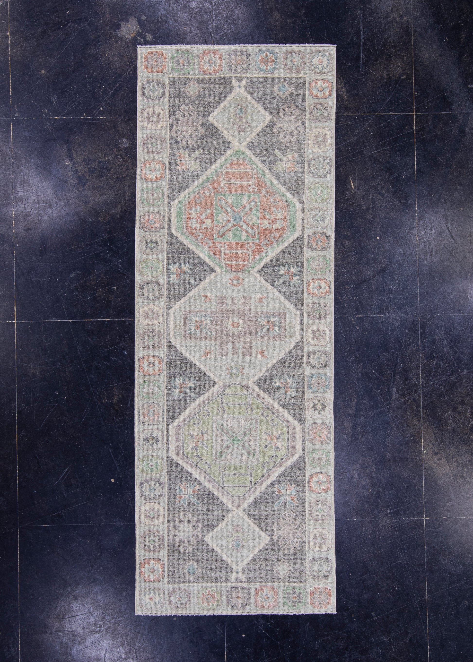 Turkish Oushak Runner Rug 2'11" x 8'4" #16362