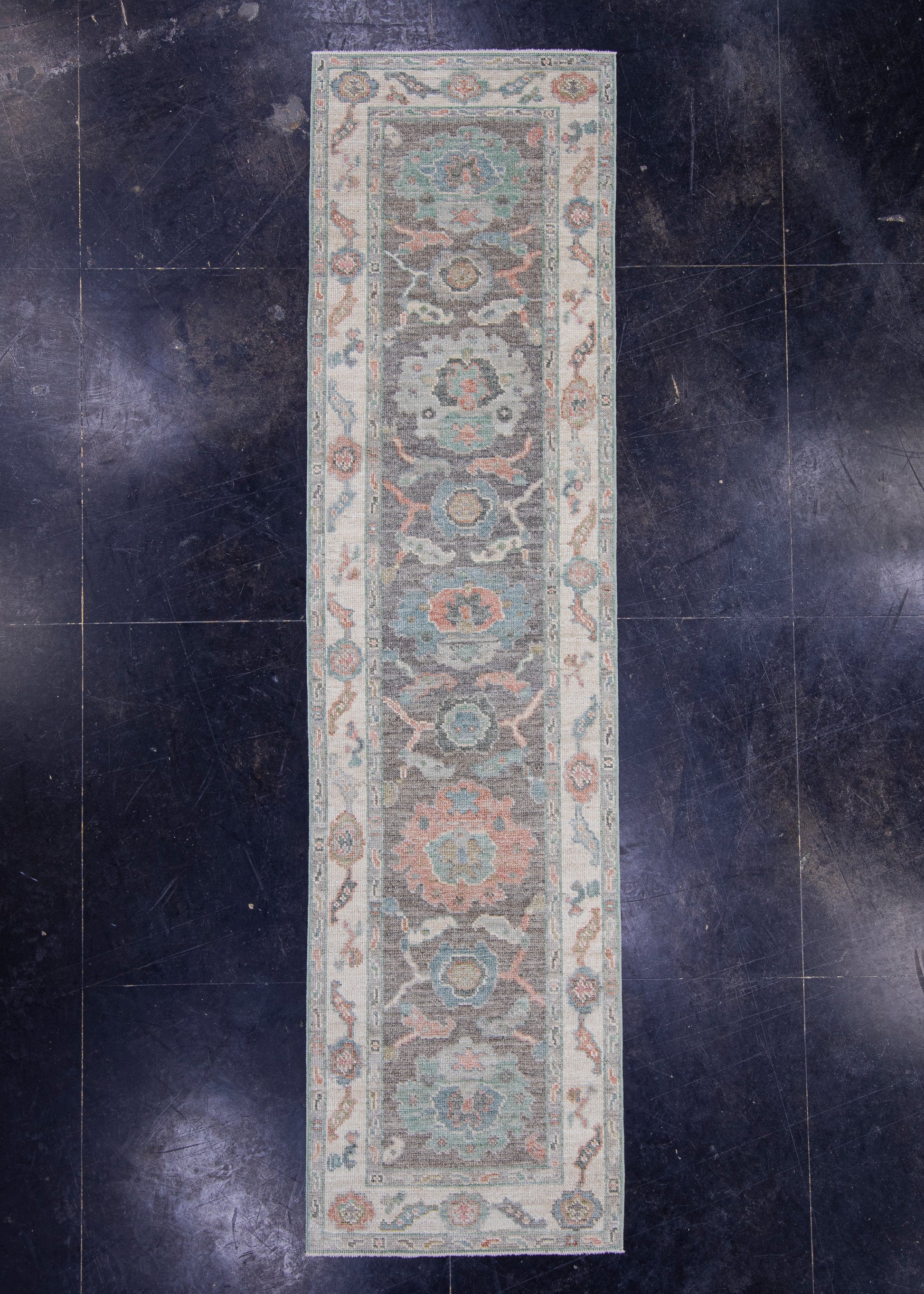 Turkish Oushak Runner Rug 2'7" x 10' #16245