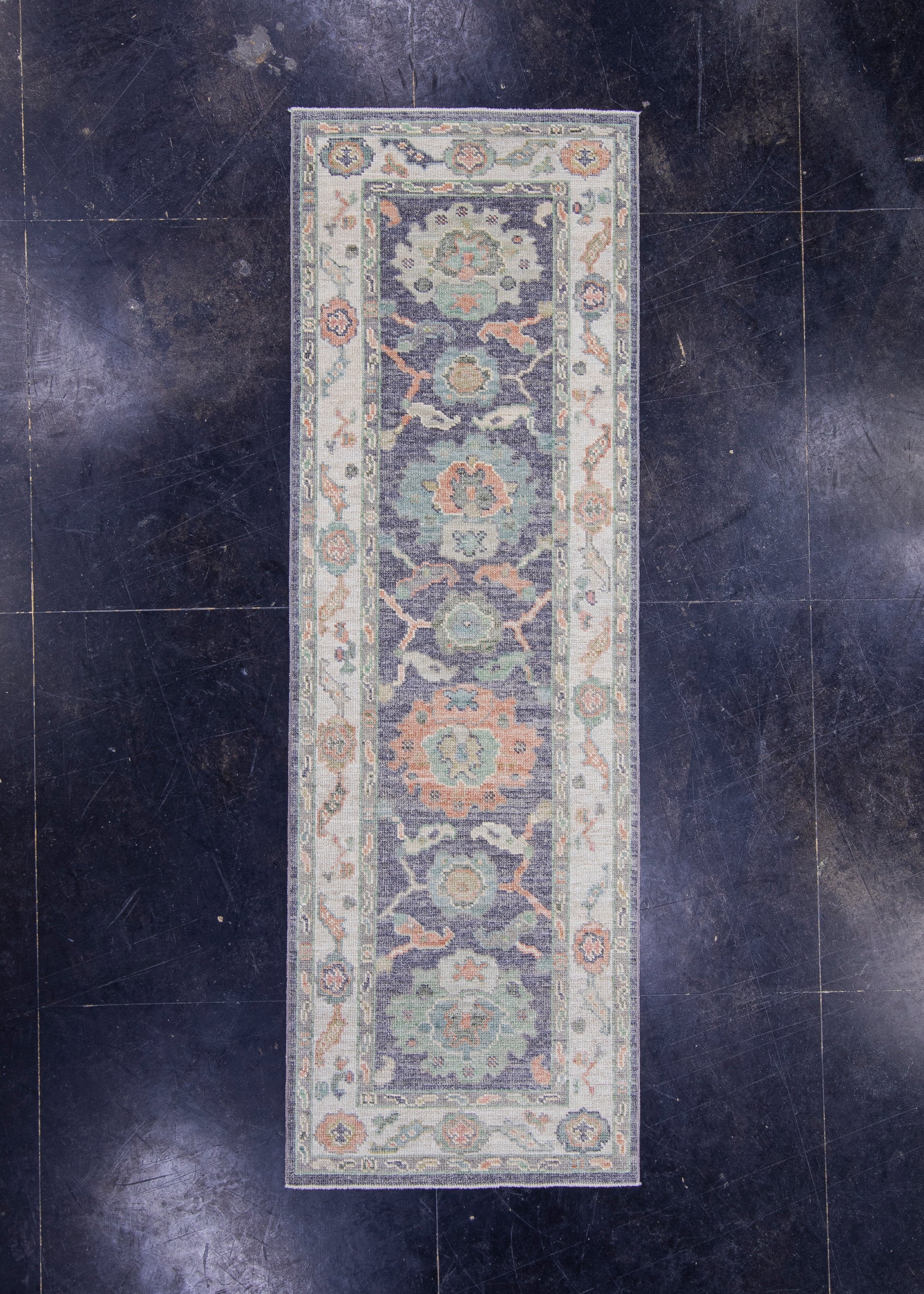 Turkish Oushak Runner Rug 2'8" x 8'2" #16422