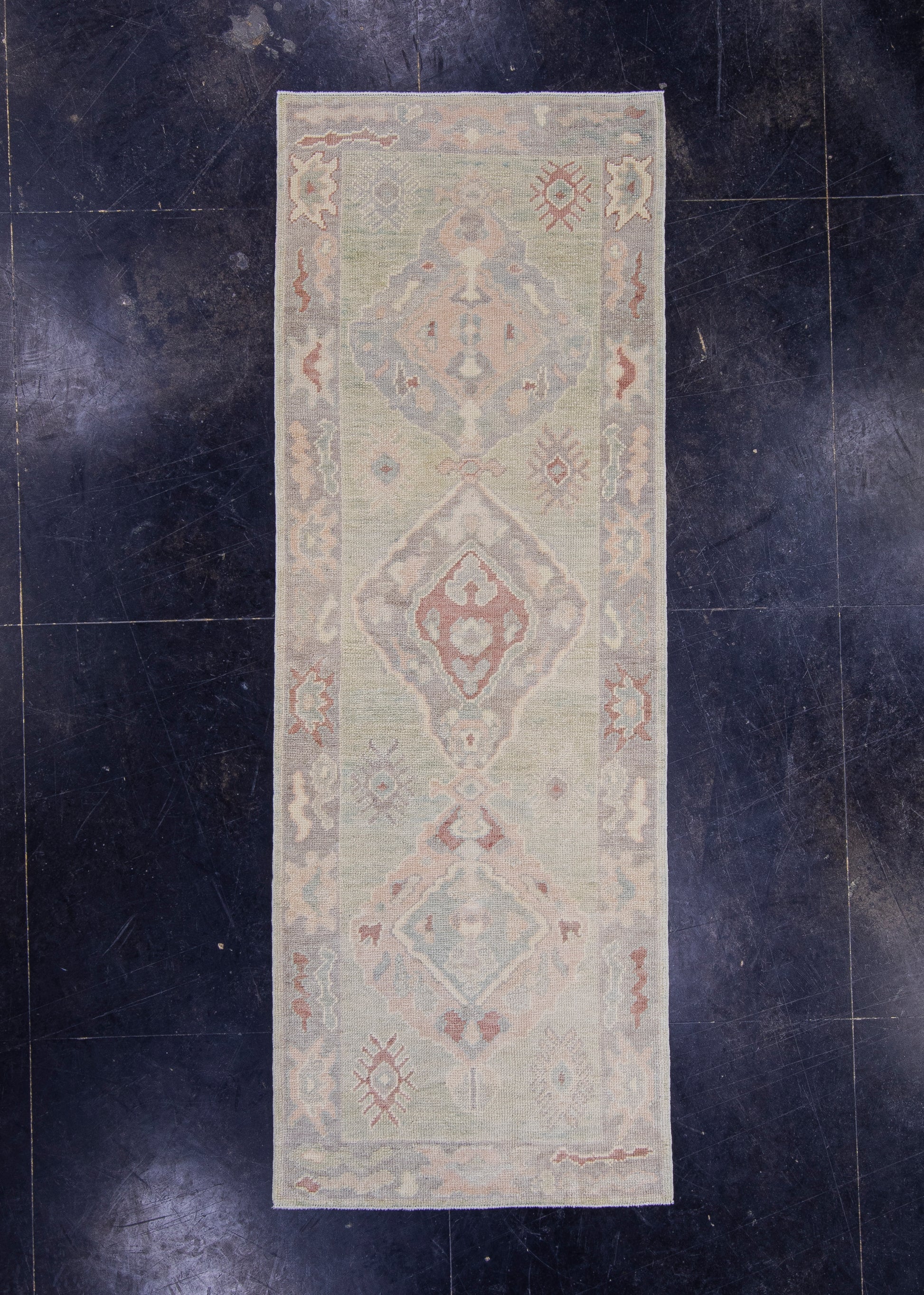 Turkish Oushak Runner Rug 2'10" x 8'1" #16652